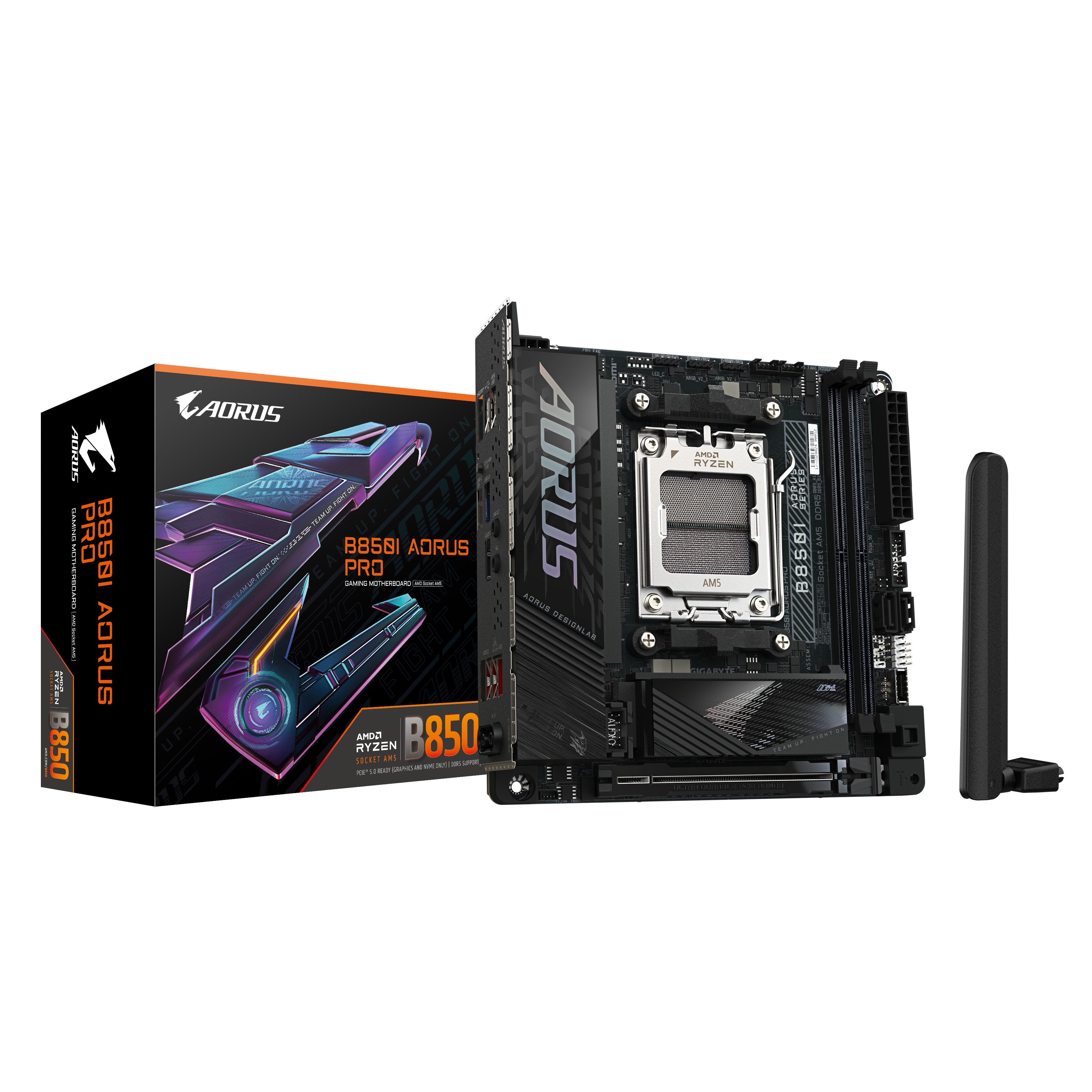 GIGABYTE B850I AORUS PRO Motherboard - AMD Ryzen 9000 Series CPUs, 8+
