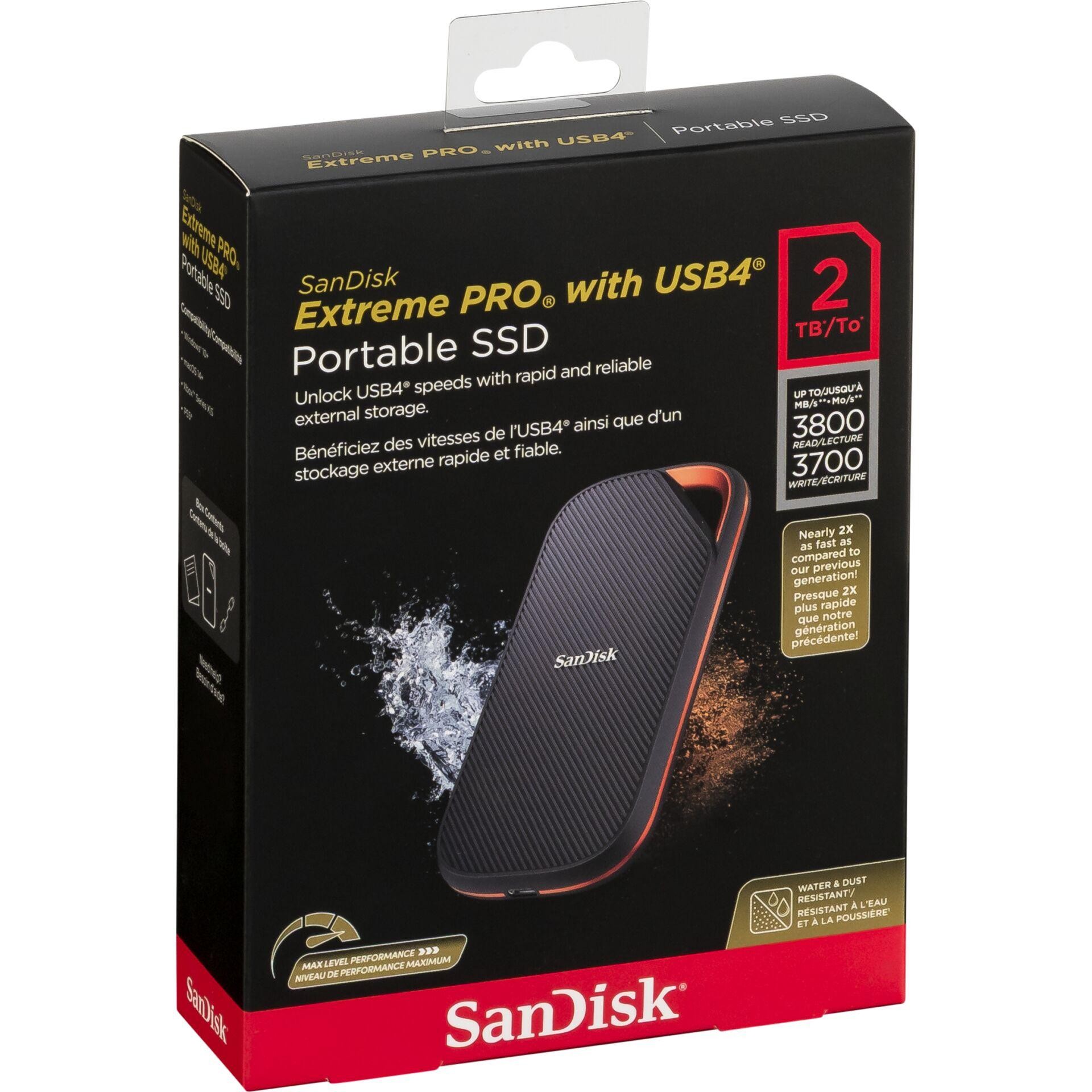 SanDisk Extreme Pro Thunderbolt technology 2 TB USB Type-C USB4 Gen