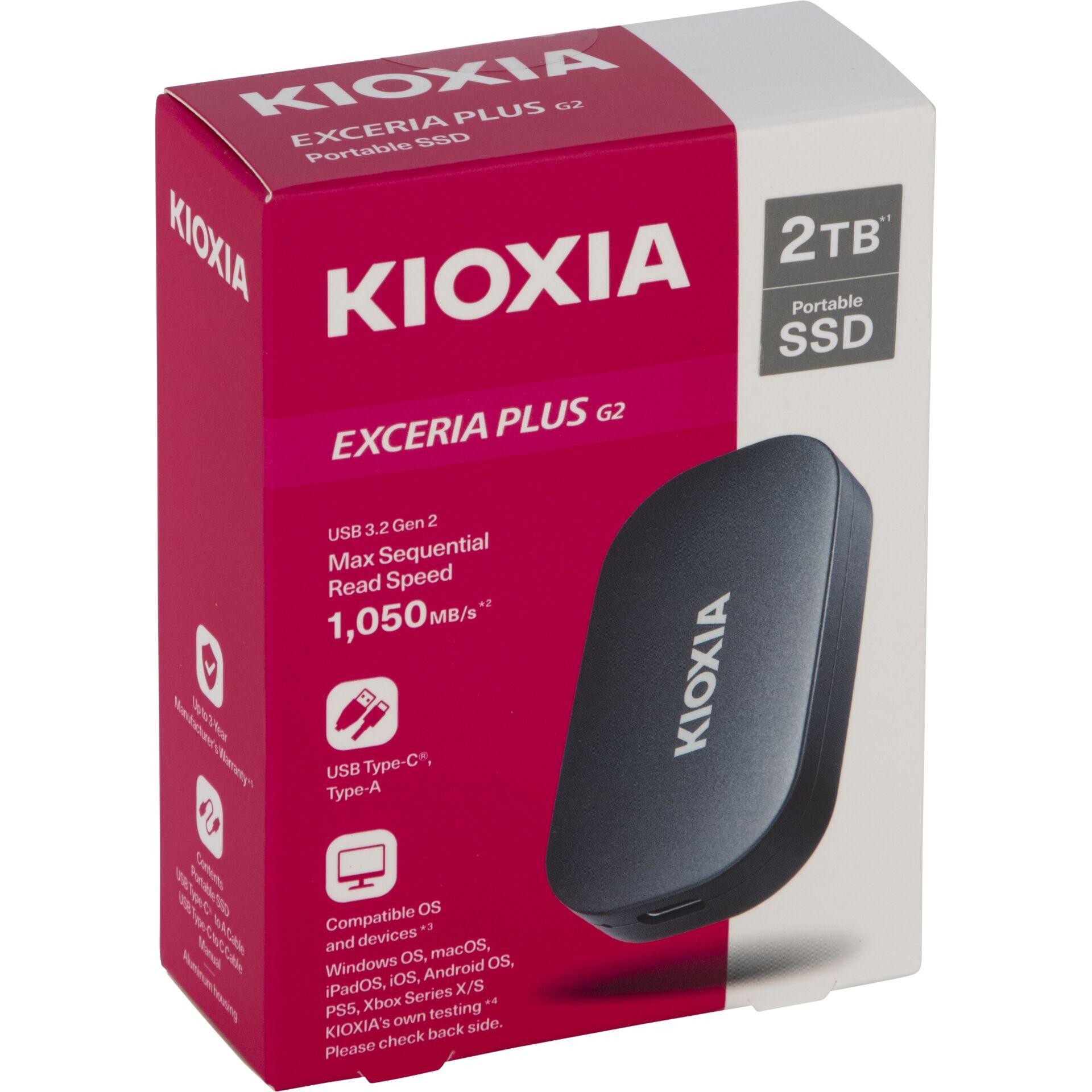 Kioxia Exceria Plus G2 2 TB USB Type-C 3.2 Gen 2 (3.1 Gen 2) Black -
