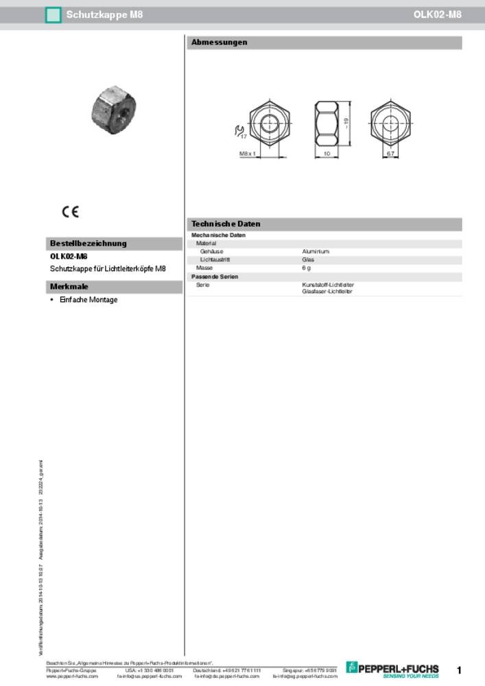 Pepperl+Fuchs 232224 Schutzkappe OLK02-M8 1 St.