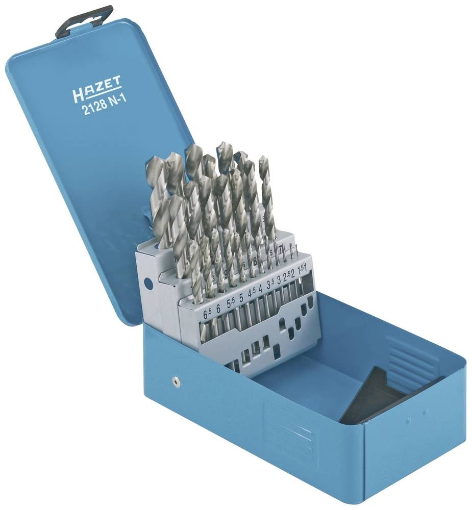 Hazet 2128N-1 HSS Spiralbohrer-Set 25teilig 1 mm, 1.5 mm, 2 mm, 2.5