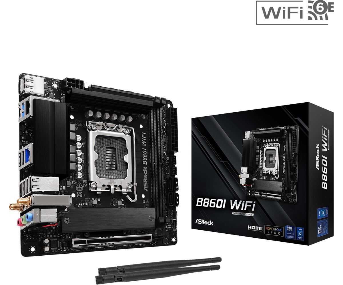 Asrock B860I WiFi Intel B860 LGA 1851 (Socket V1) mini ITX - Asrock