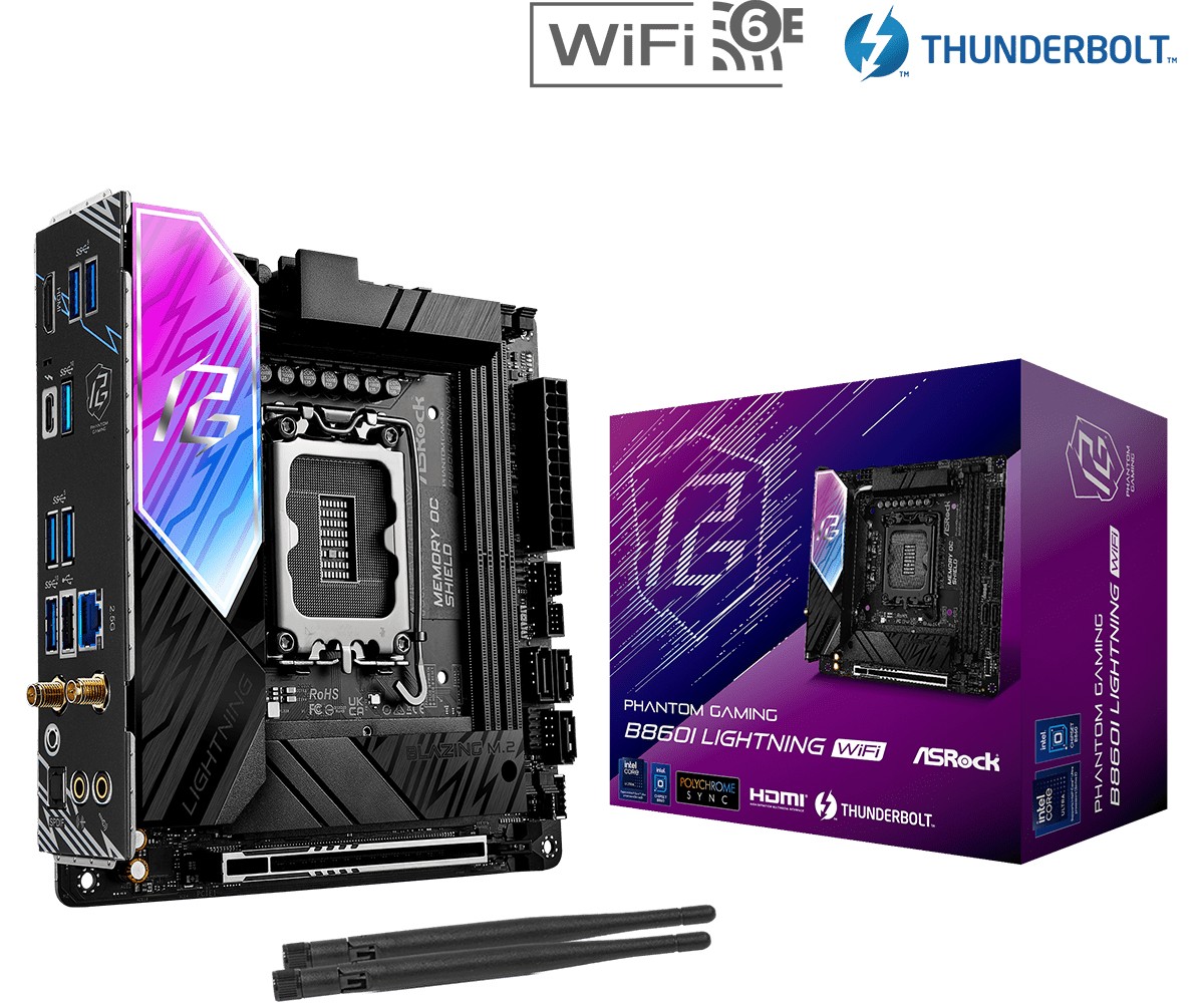 Asrock B860I Lightning WiFi Intel B860 LGA 1851 (Socket V1) mini ITX -