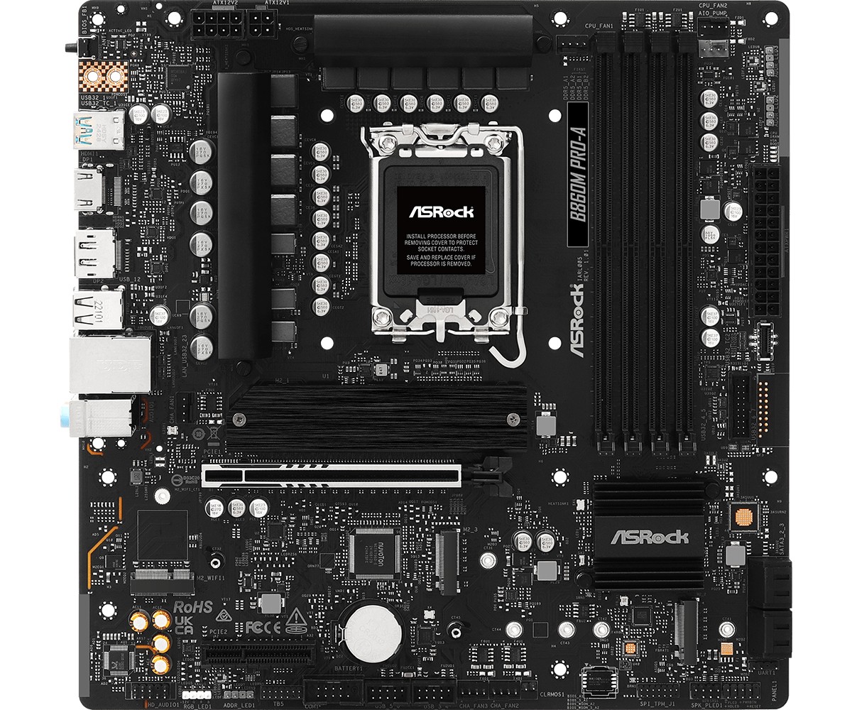 Asrock B860M Pro-A Intel B860 LGA 1851 (Socket V1) micro ATX - Asrock