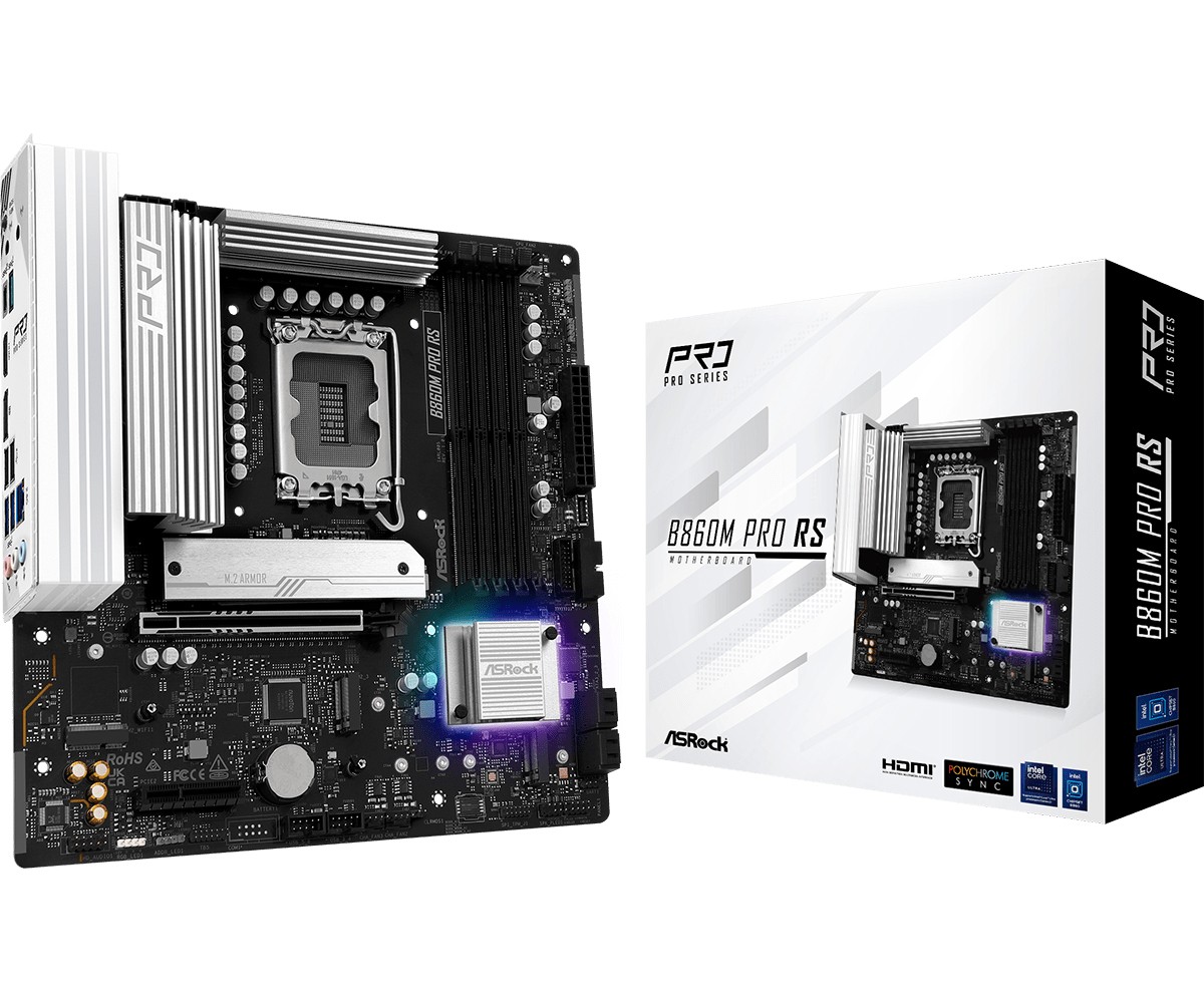 Asrock B860M Pro RS Intel B860 LGA 1851 (Socket V1) micro ATX -