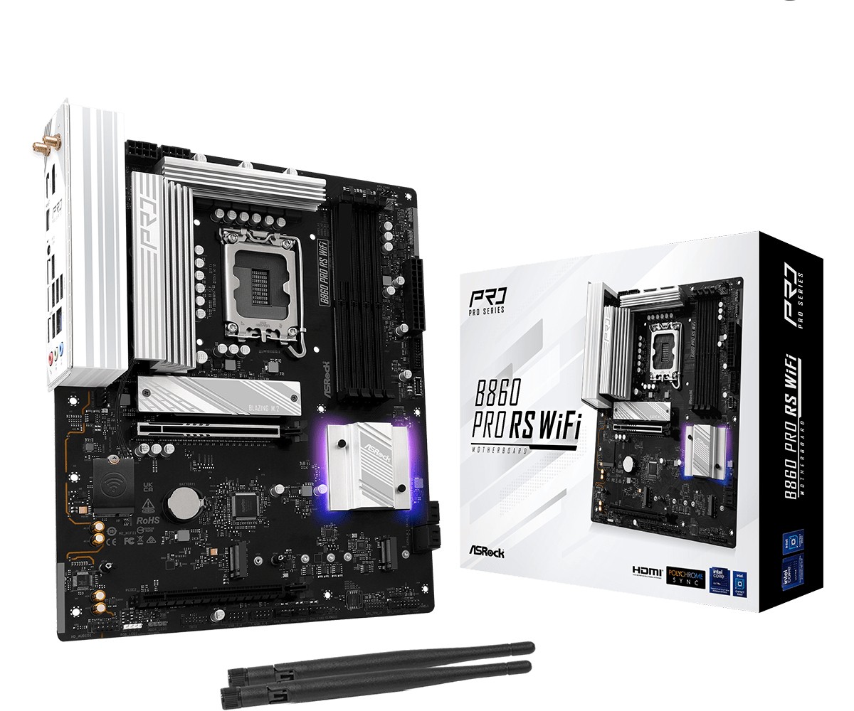 Asrock B860 Pro RS WiFi Intel B860 LGA 1851 (Socket V1) ATX - Asrock