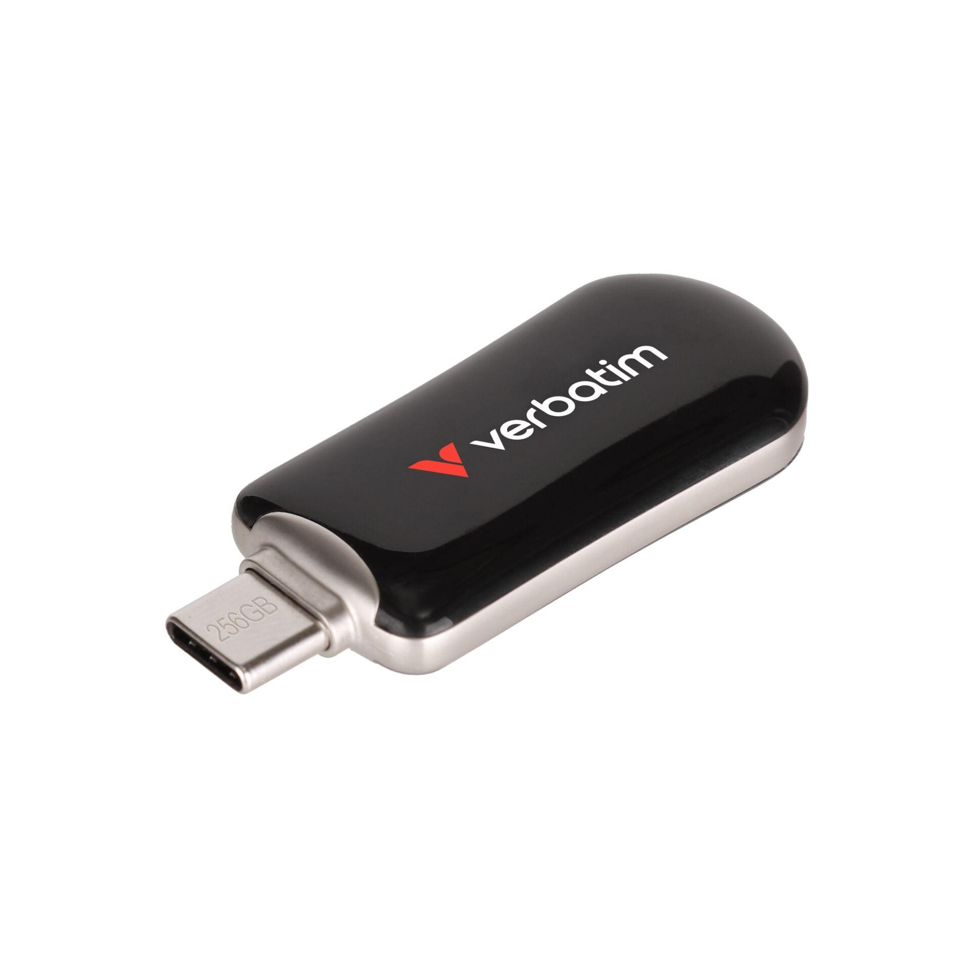 Verbatim Plectra USB-C Flash Drive Black 256GB - Verbatim Plectra USB-