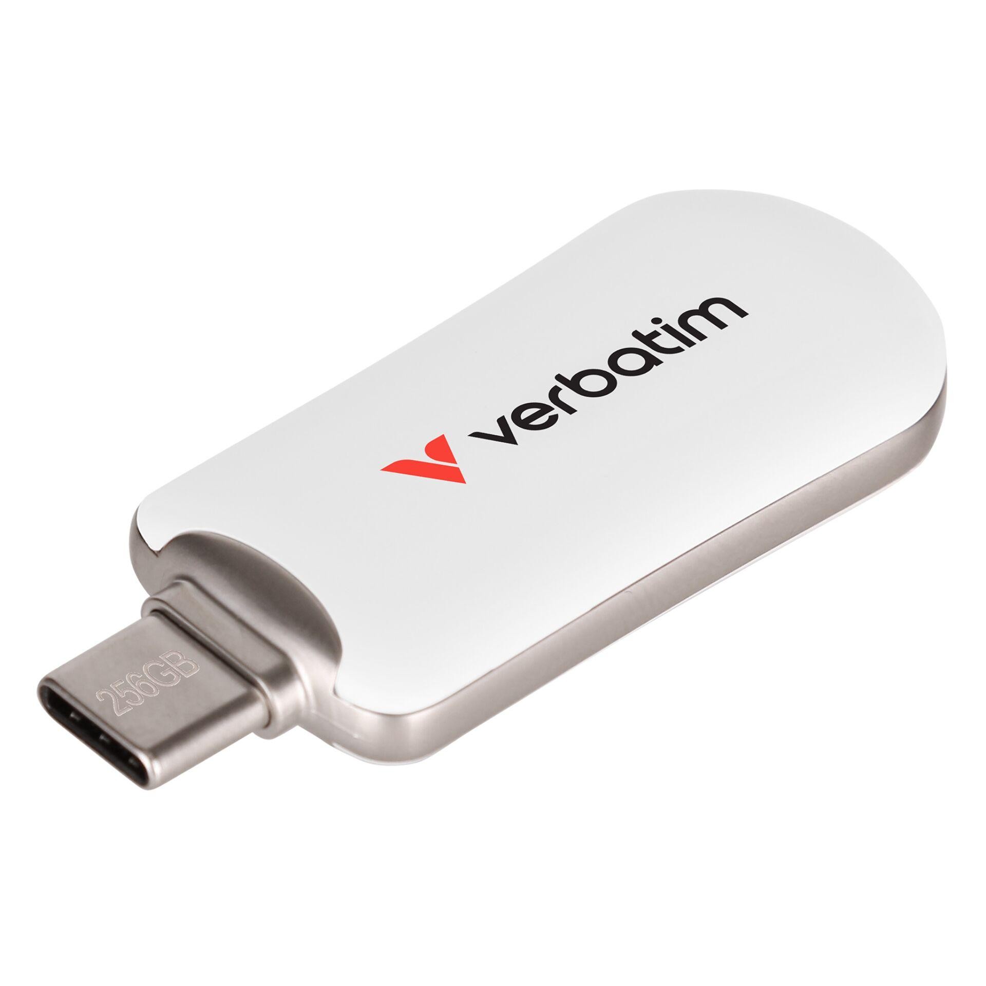 Verbatim Plectra USB-C Flash Drive White 256GB - Verbatim Plectra USB-