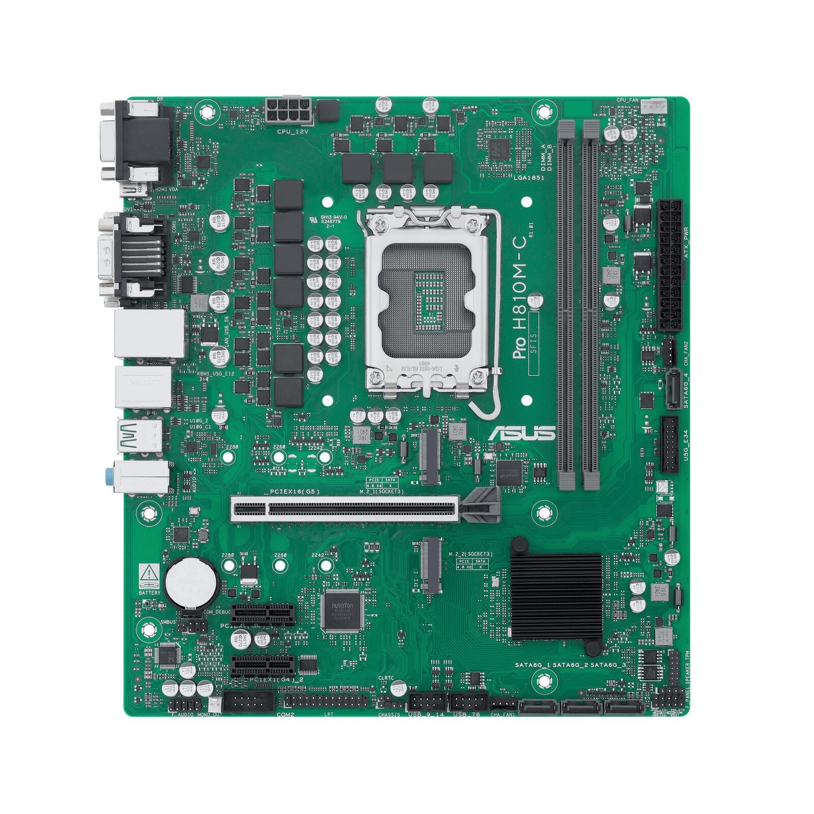 ASUS PRO H810M-C-CSM Intel H810 LGA 1851 (Socket V1) micro ATX - ASUS