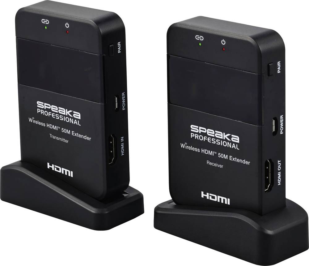 SpeaKa Professional SP-HDE-320 HDMI-Funkübertragung (Set) 50m 5GHz