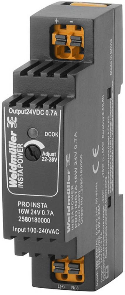 Weidmüller 2580180000 Schaltnetzgerät 24 V/DC 0.7A 16W Inhalt 1 pc(