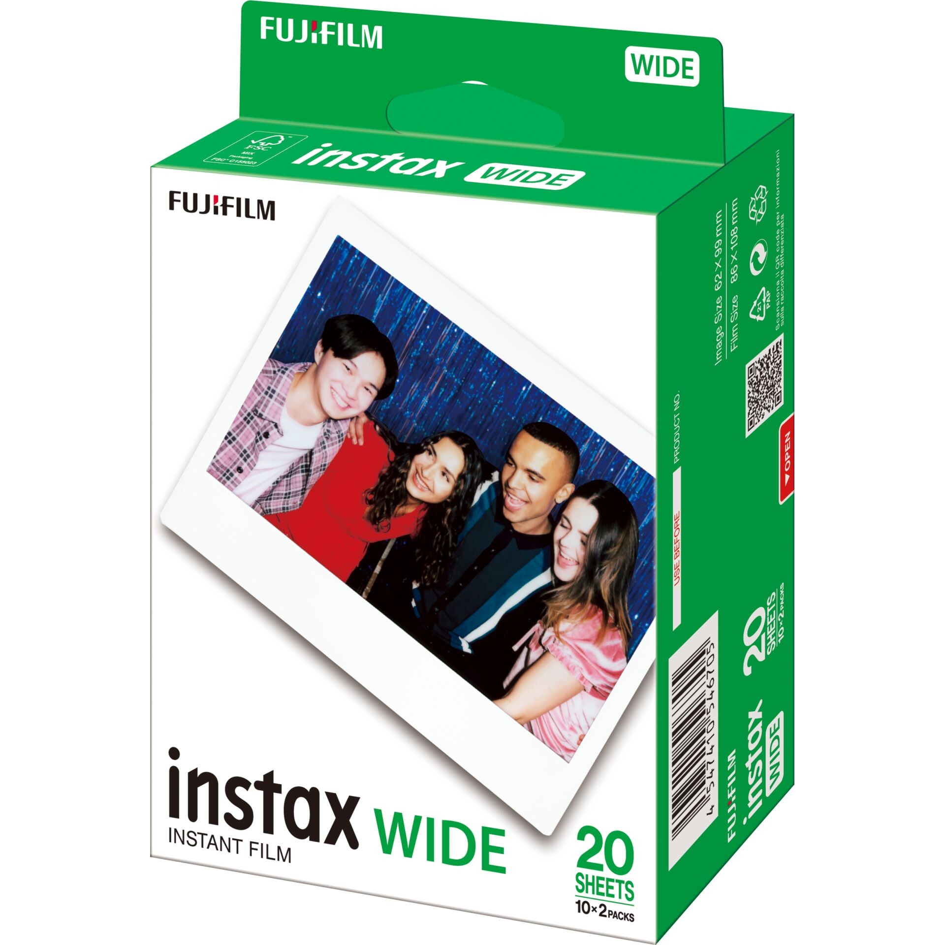 Fujifilm instax WIDE instant picture film 20 pc(s) 86 x 108 mm -