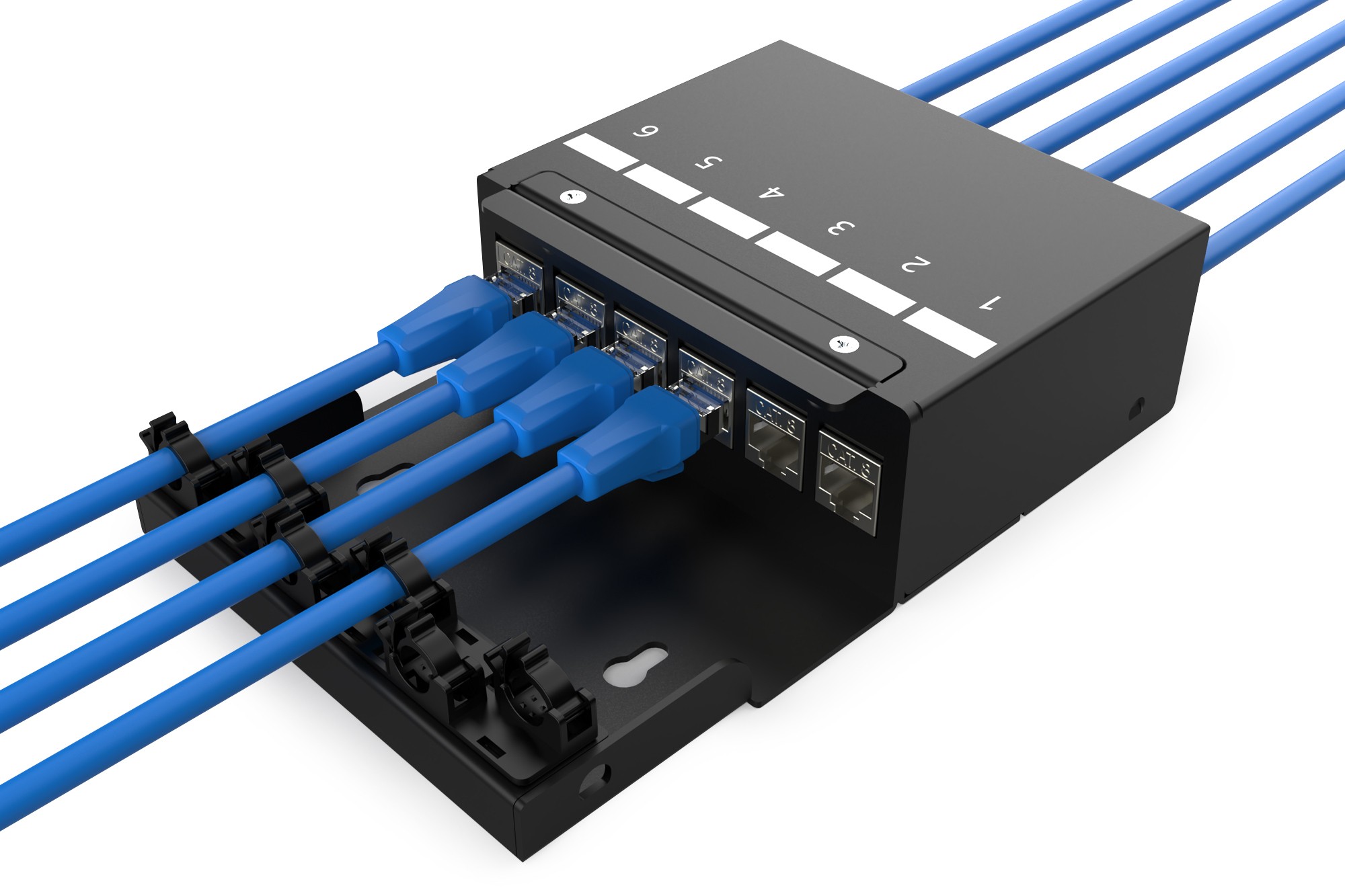 Digitus Consolidation point box, 6-port Keystone modules with