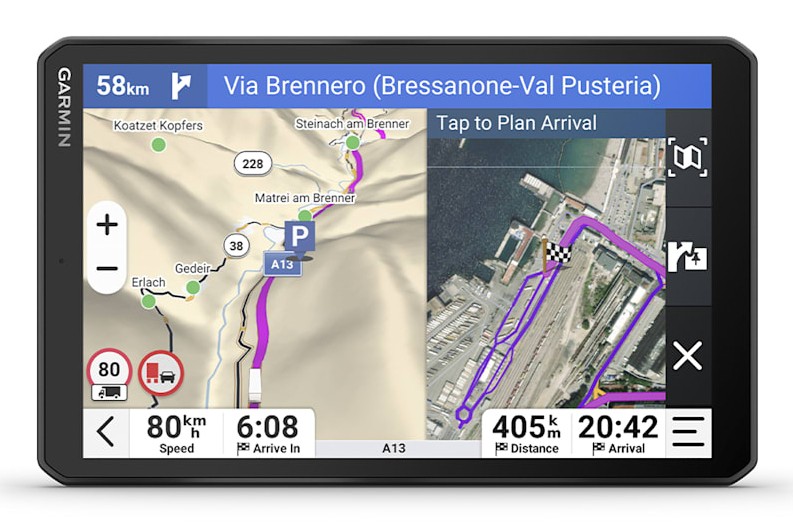 Garmin dzl LGV820 navigateur Fixé 20,3 cm (8") TFT Écran tactile