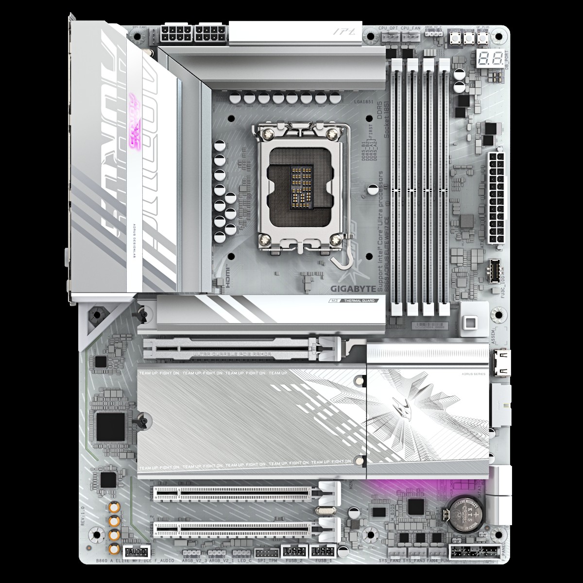 GIGABYTE B860 AORUS ELITE WIFI7 ICE Motherboard - Intel Core Ultra