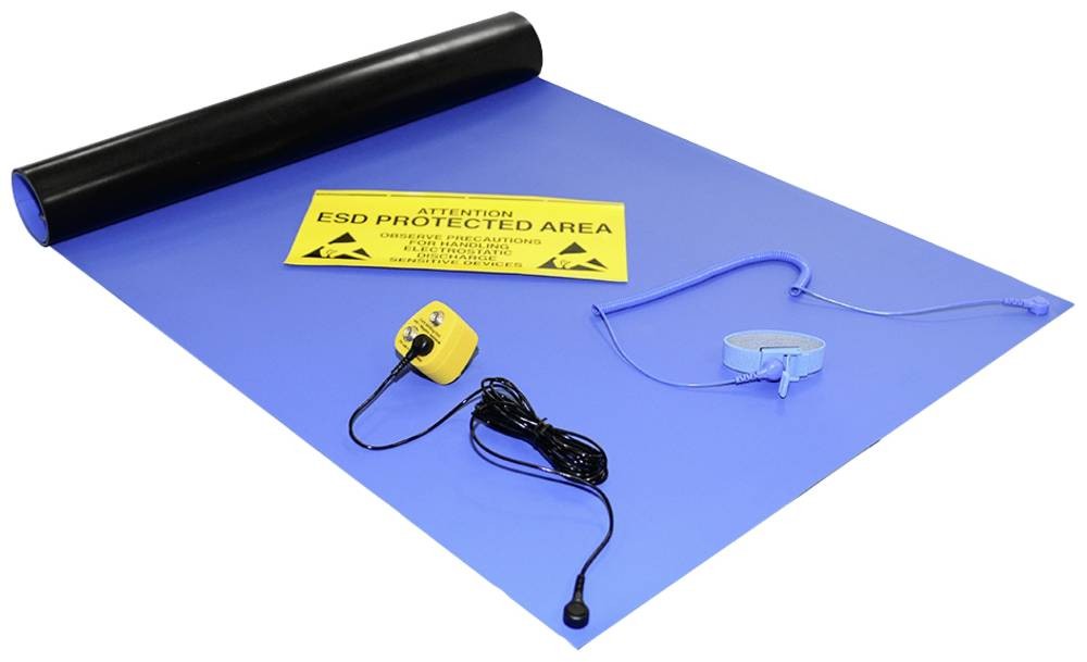 Antistat ESD-Arbeitsplatz-Kit blue (L x B) 1200mm x 600mm