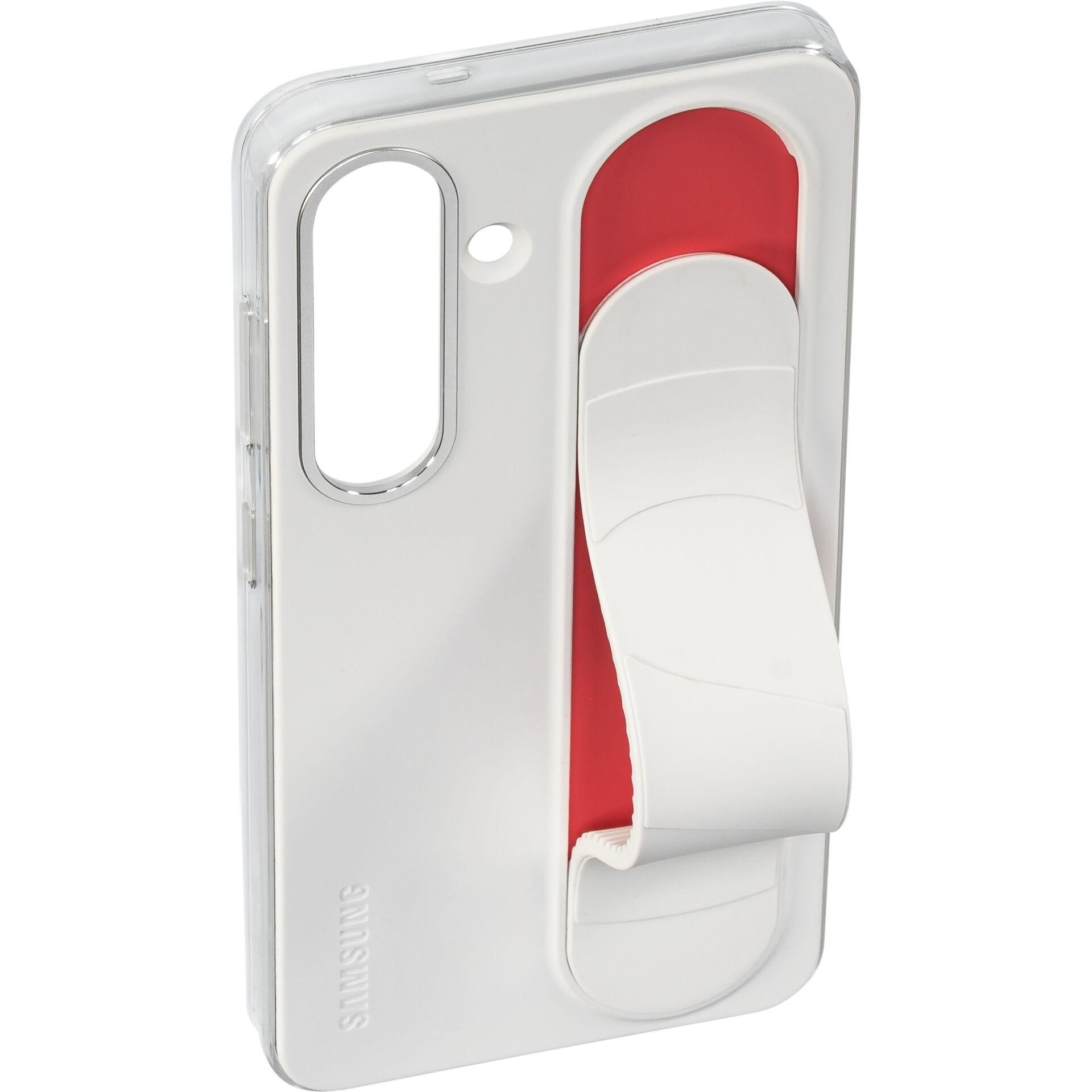 Samsung Standing Grip Case für Galaxy S25, White - Passend für