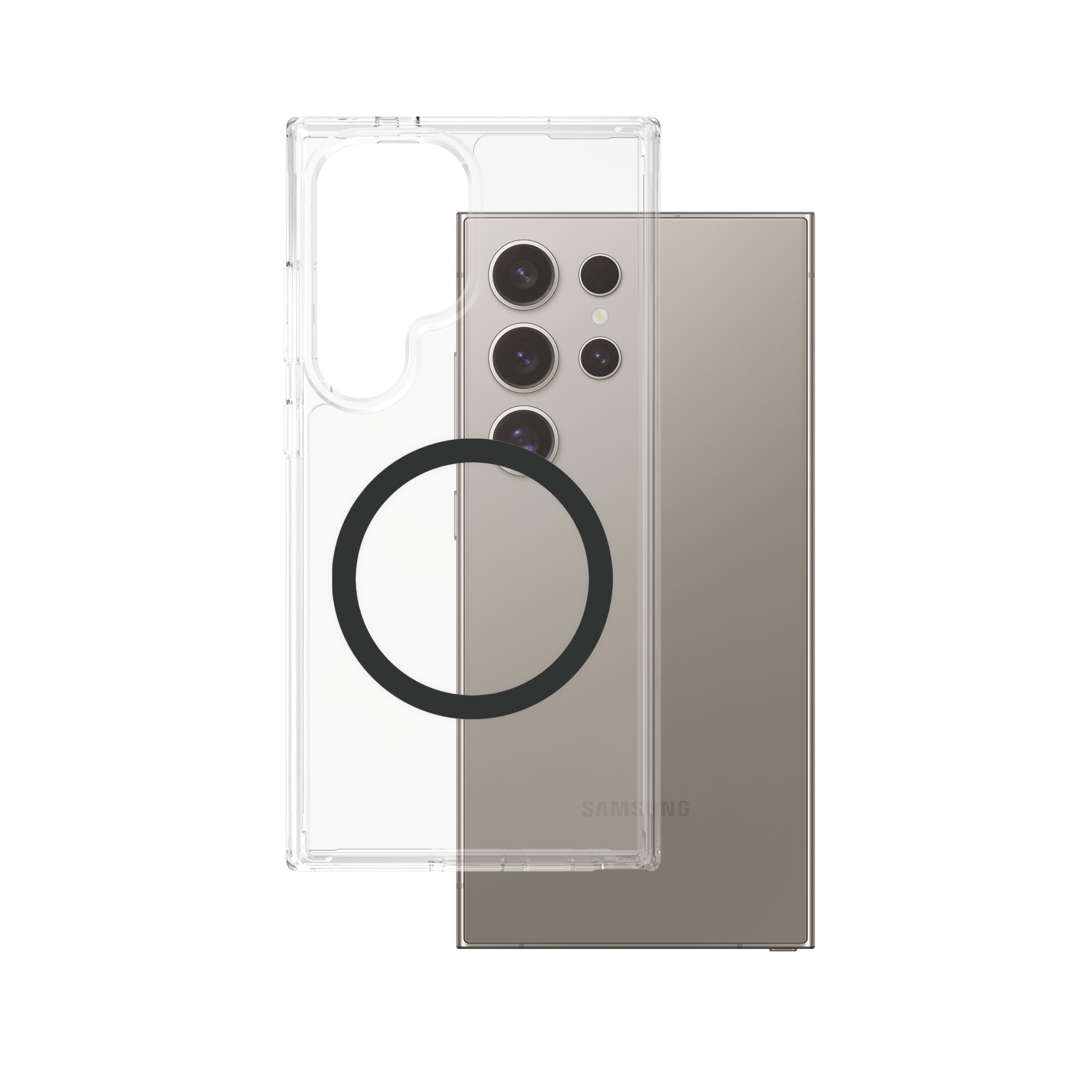 PanzerGlass CARE by Urban Combat Case Transparent w. Black Qi
