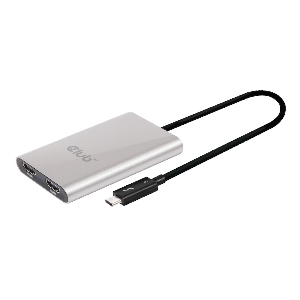 CLUB3D Thunderbolt 3 to Dual HDMI 2.0 Adapter - CLUB3D Thunderbolt 3