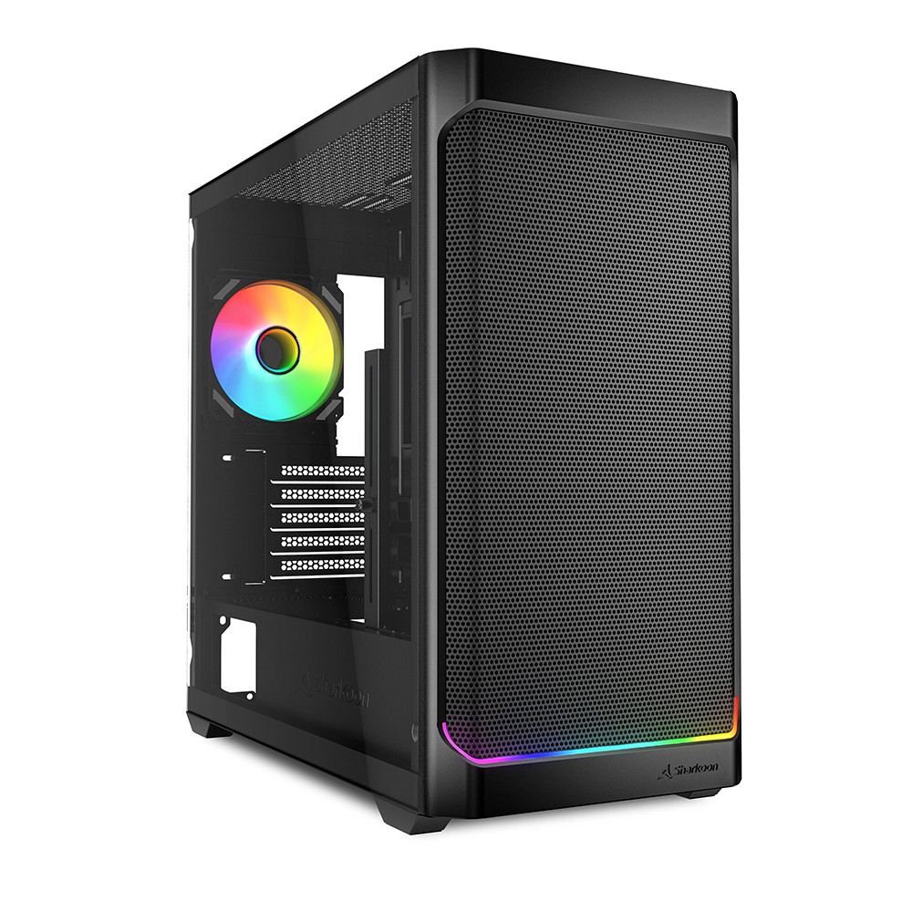Sharkoon MK4W RGB Strip Micro Tower Black - Sharkoon MK4W RGB Strip,