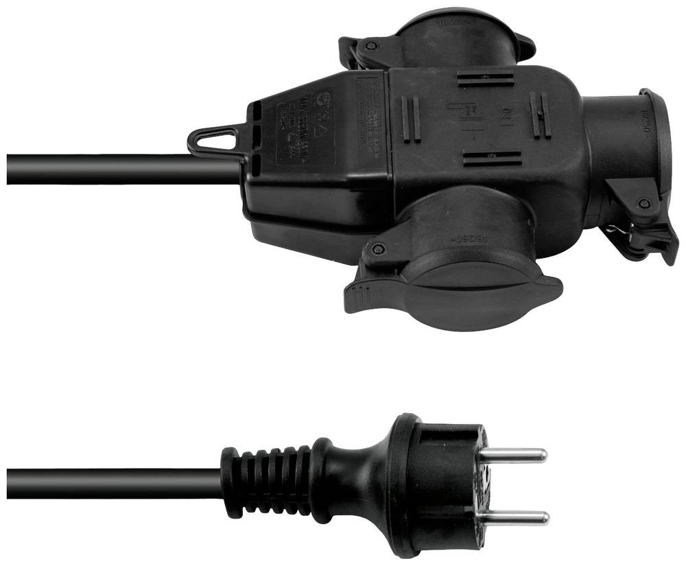 Eurolite 3024701D Strom extension cable black 3m H07RN-F 3G 2,5mm²