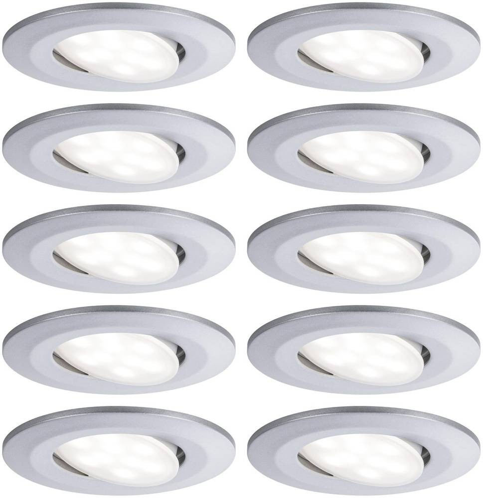 Paulmann LED-Bad-Einbauleuchte 10er Set 60W Chrom (matt)