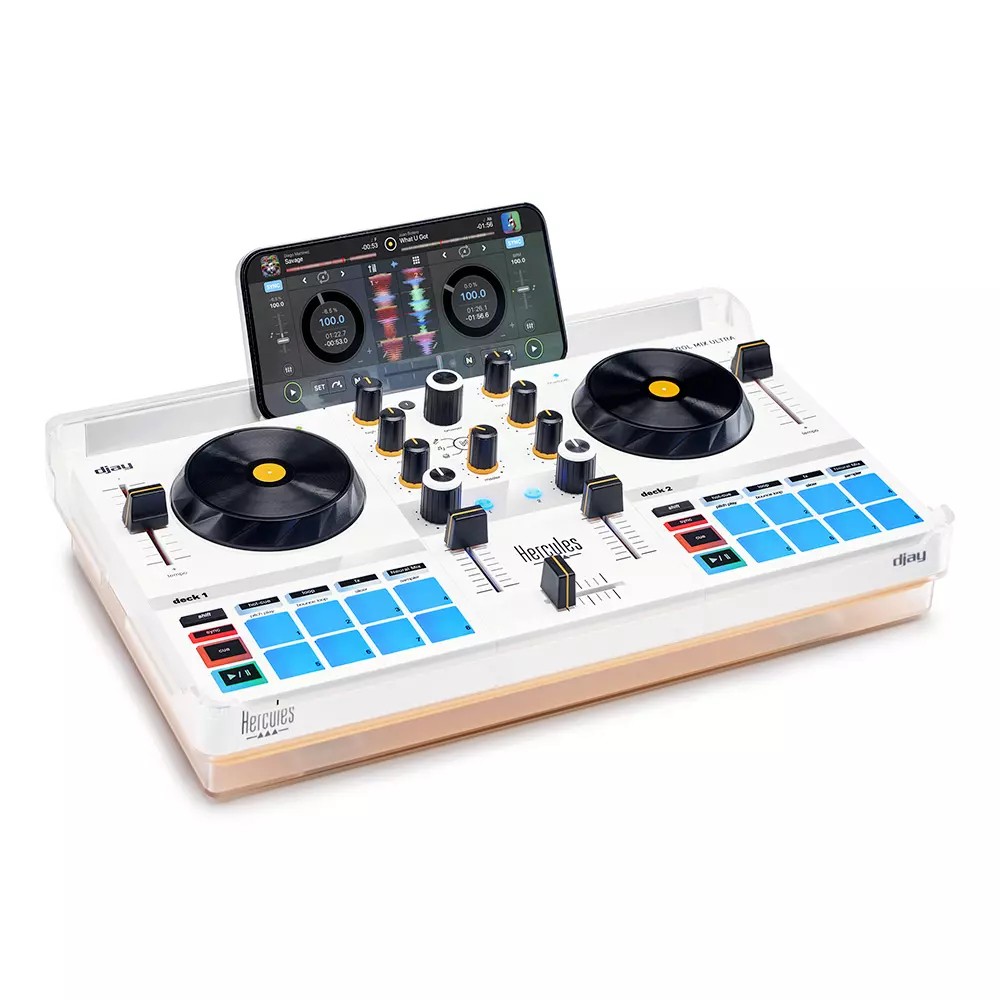 Hercules MIX ULTRA Digital Vinyl System (DVS) scratcher White -