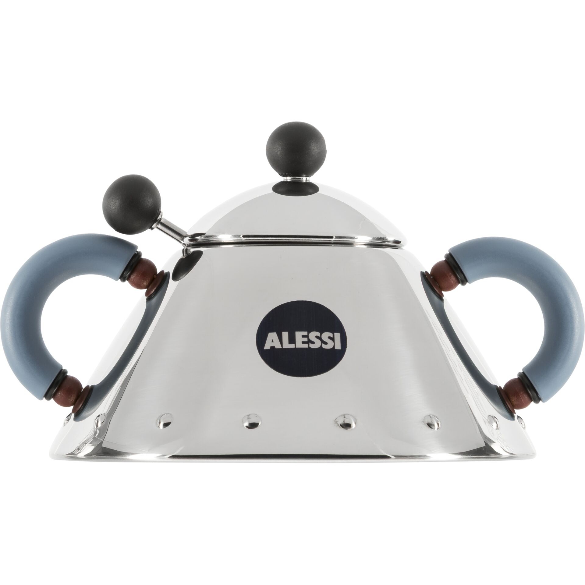 Alessi Zuckerdose with Löffel blue 9097
