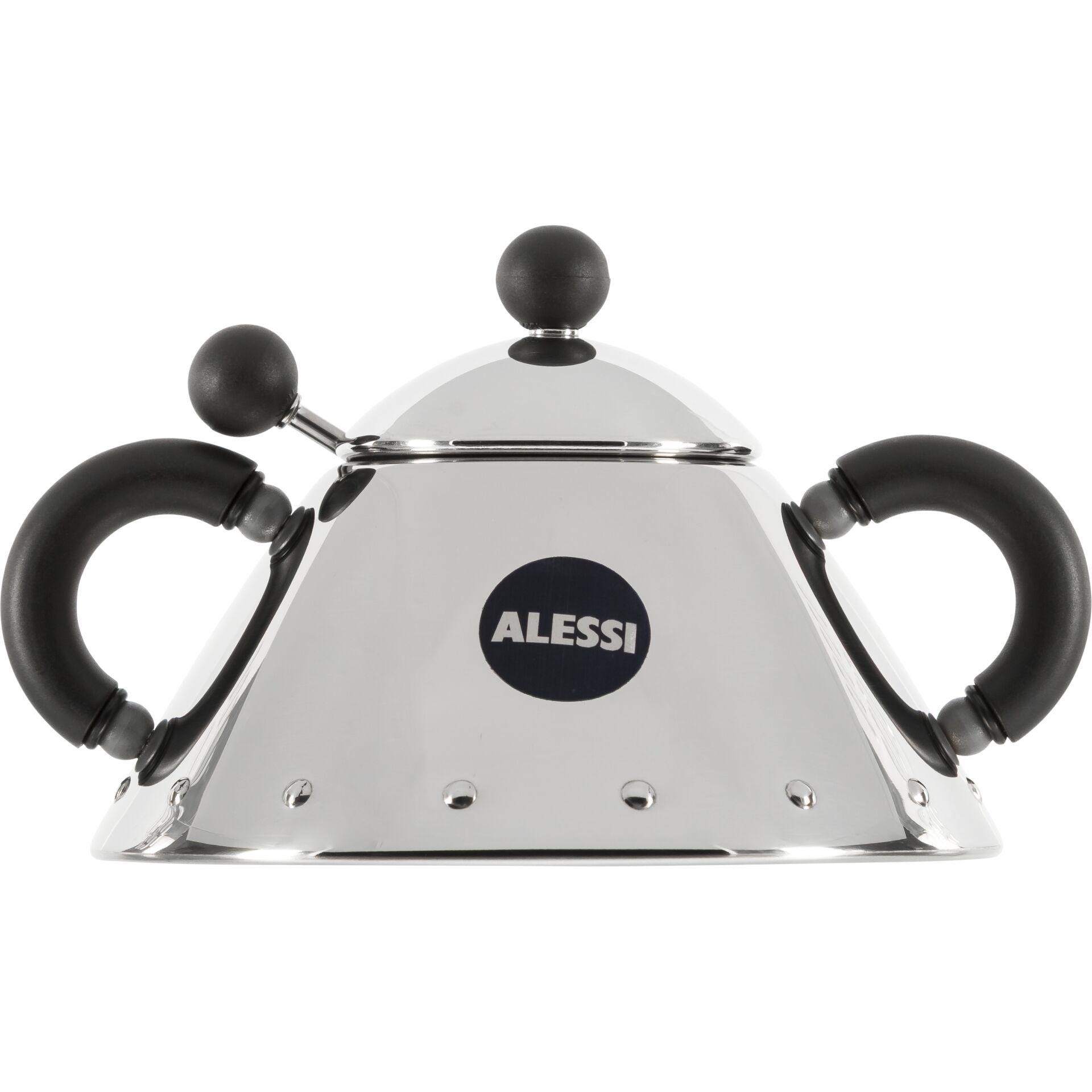 Alessi 9097B sugar bowl Black - Alessi 9097B, Black, 80 mm