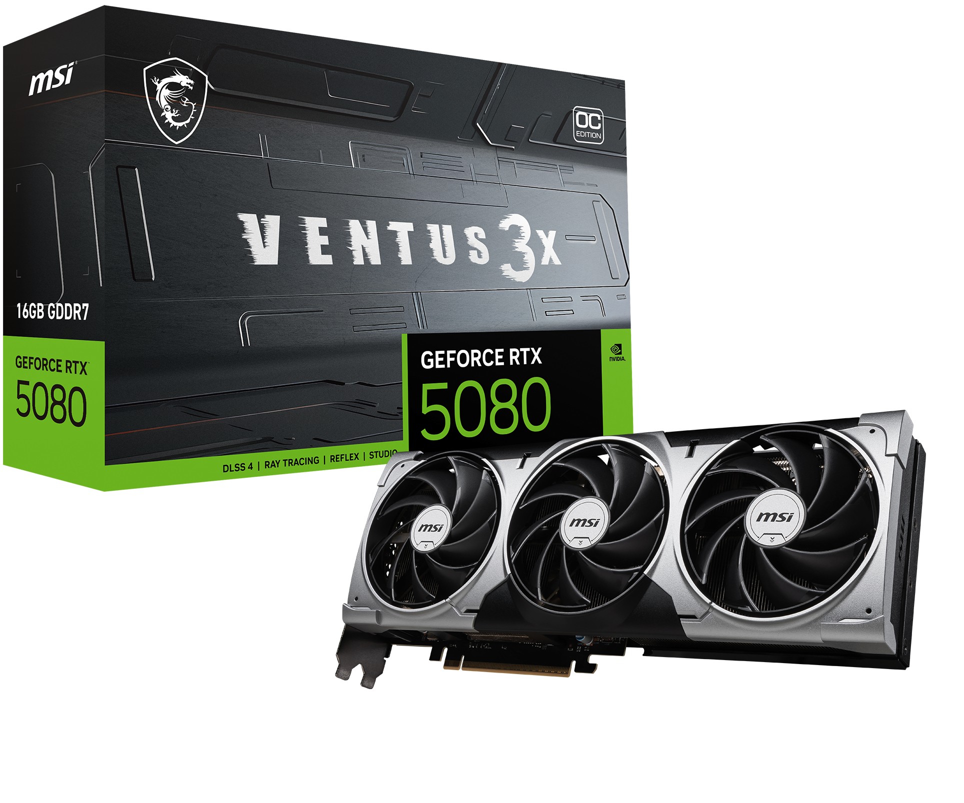 RTX 5080 16GB MSI Ventus 3X OC 16GB GDDR7 3 Fan