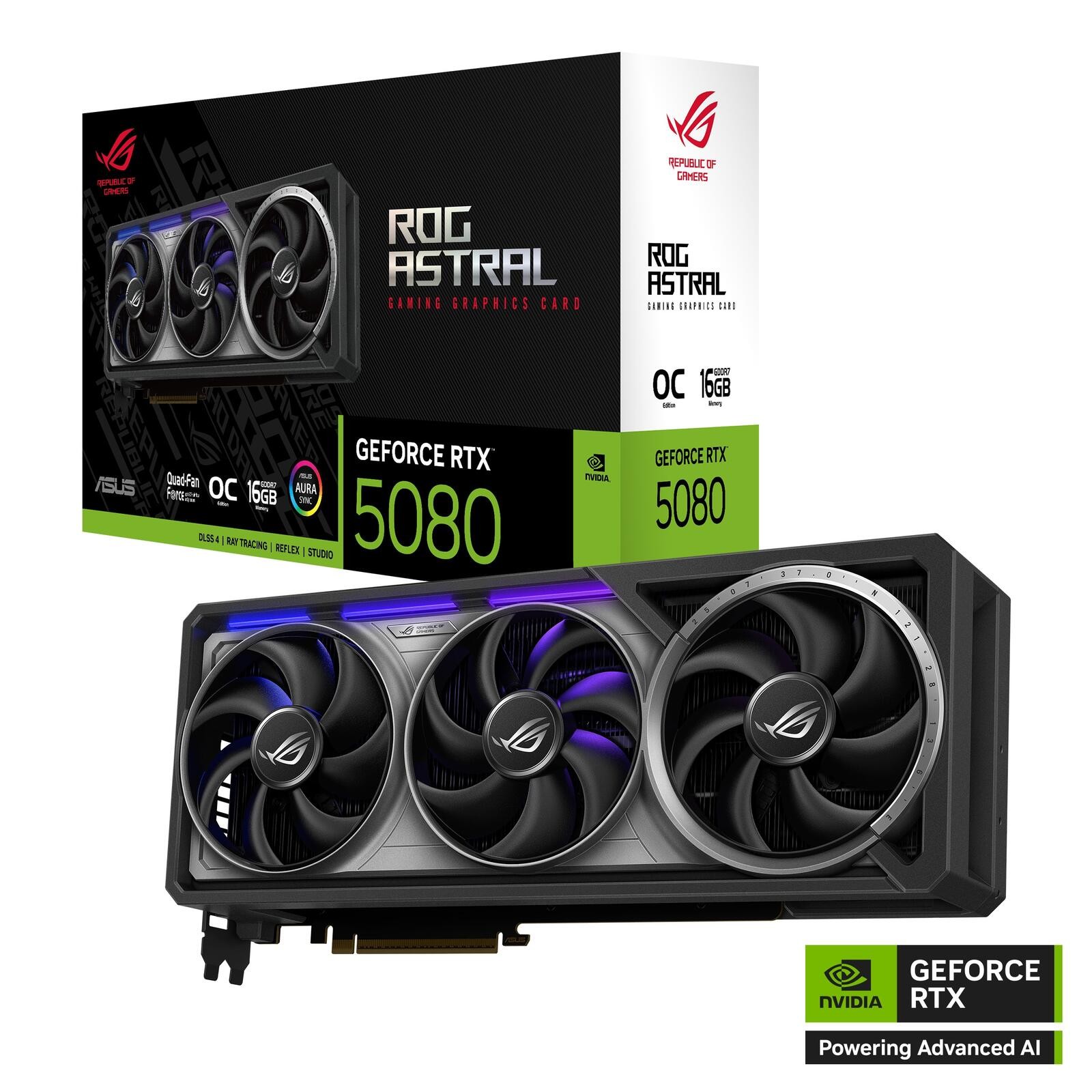 ASUS ROG Astral - -RTX5080-O16G-GAMING NVIDIA GeForce RTX 5080 16 GB