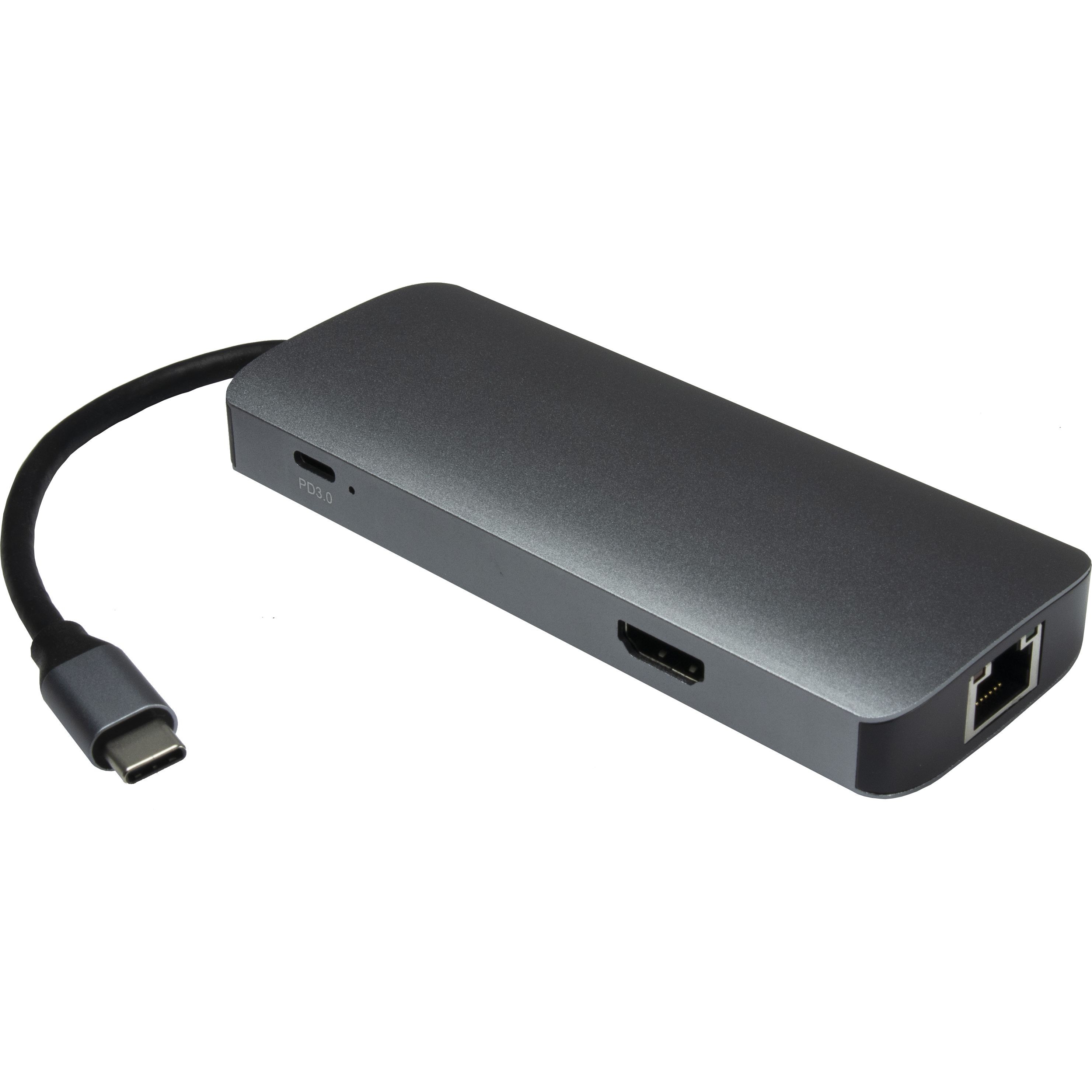 Inter-Tech H-428 USB 3.2 Gen 1 (3.1 Gen 1) Type-C 5000 Mbit/s Black -