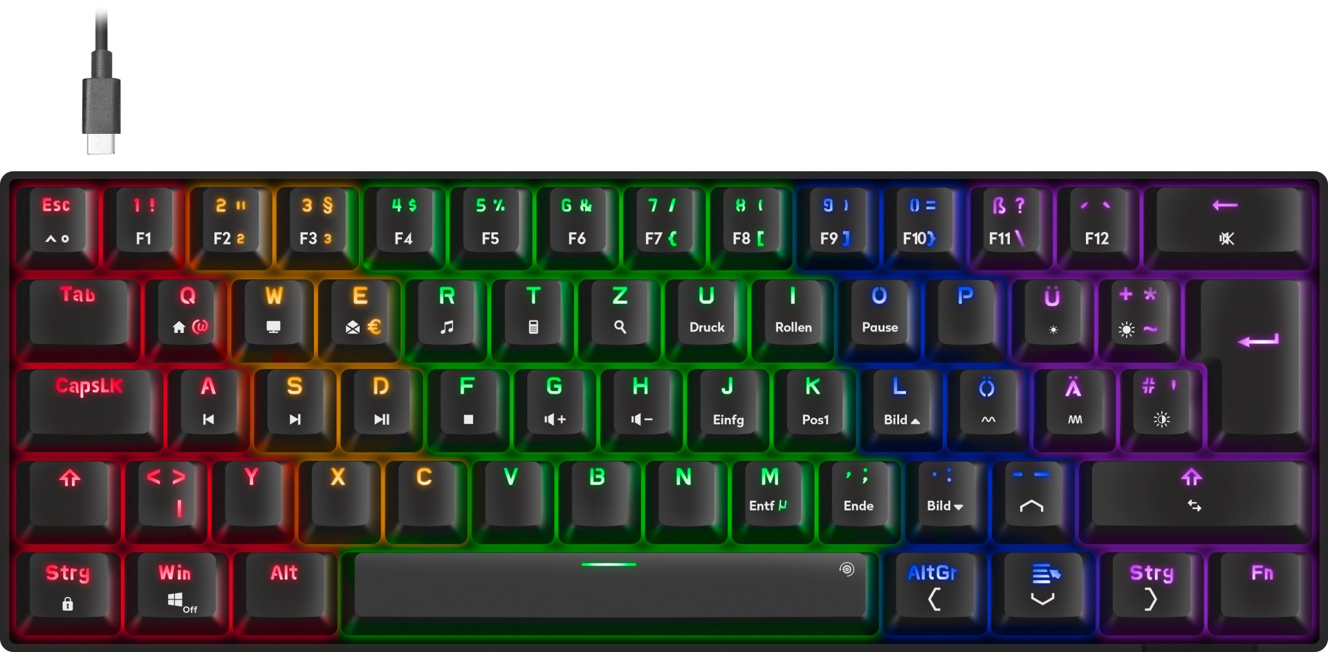 Speedlink ATMOS RGB Mechanical 60 Gaming Keyboard brown sw