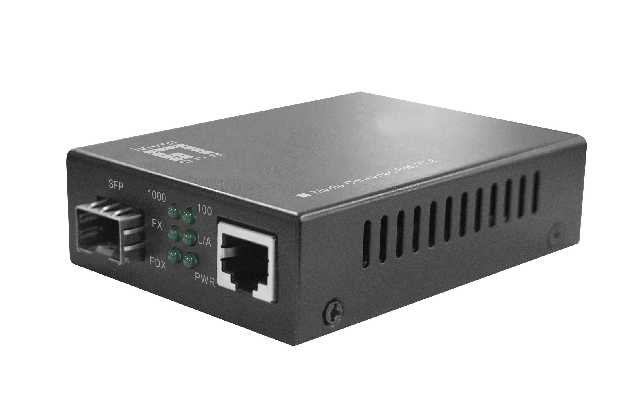 LevelOne GVT-2012 convertisseur de support réseau 1000 Mbit/s Gris -