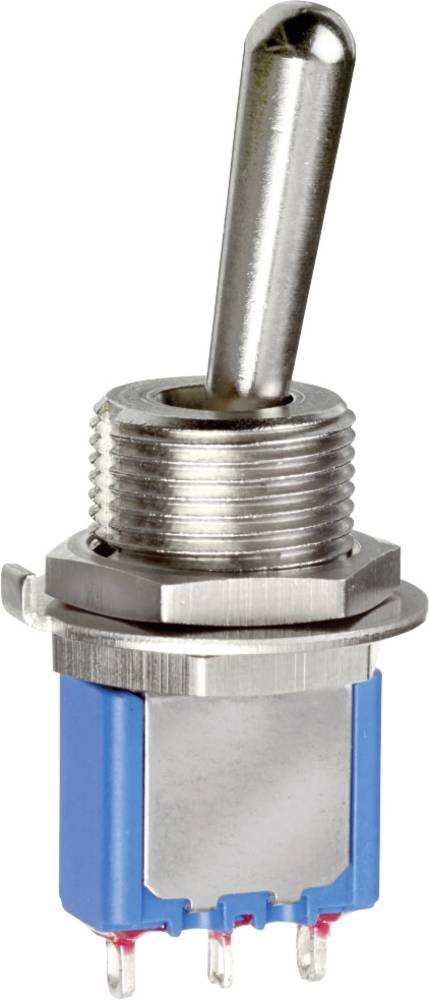 APEM Toggle Switch, Panel Mount, On-Off-On, 1P, Solder Lug Terminal,