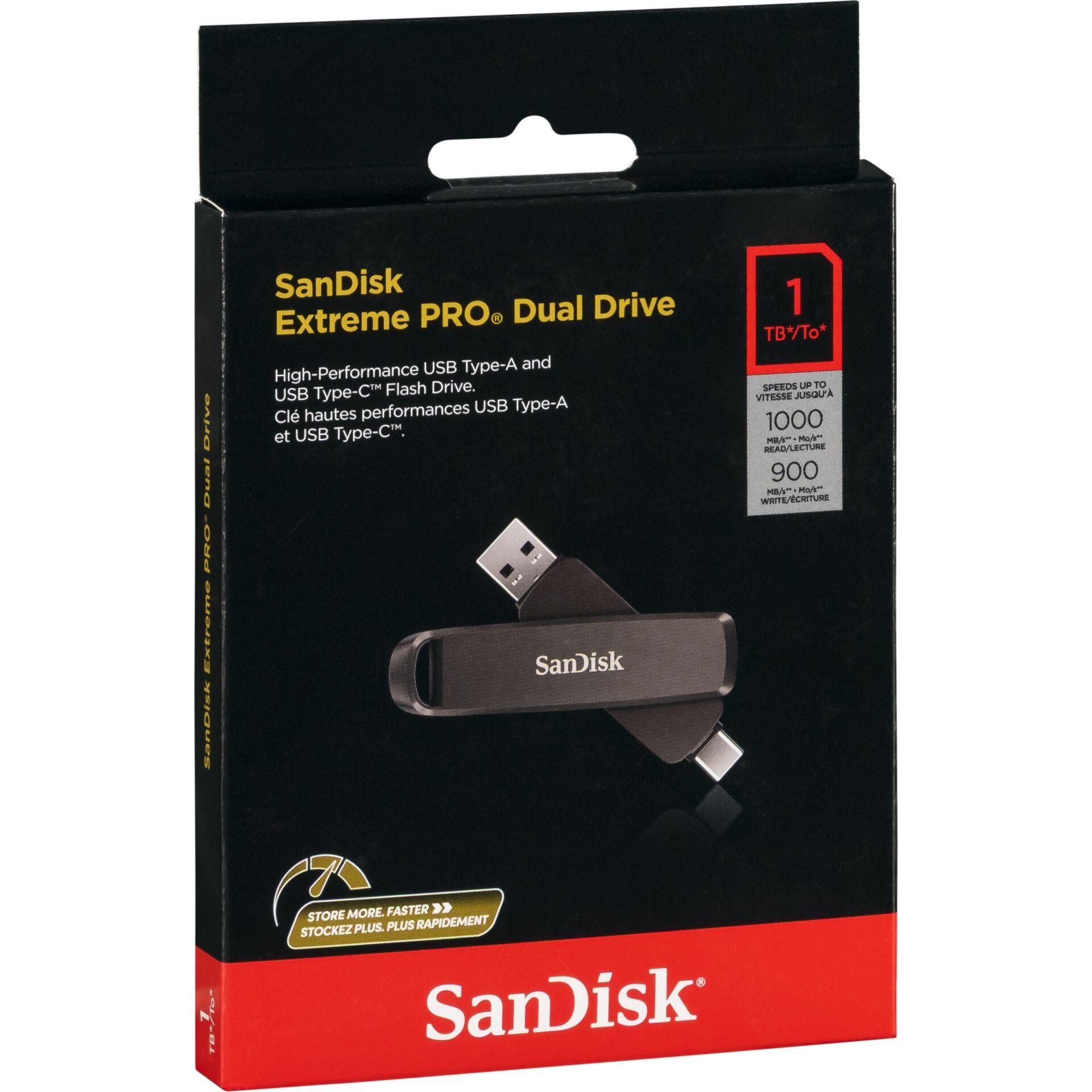 SanDisk SDDDE1-1T00-G46 unidad flash USB 1 TB USB Type-C/USB Type-A 3.