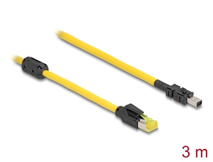 DeLOCK 81252 câble de réseau Noir, Jaune 3 m Cat6 - DeLOCK 81252, 3