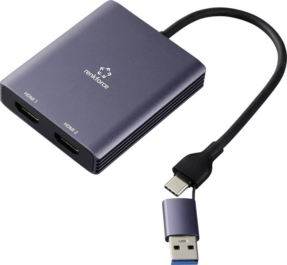 Renkforce RF-6418198 USB-C / HDMI adaptor [1x USB-A, USB-C - 2x