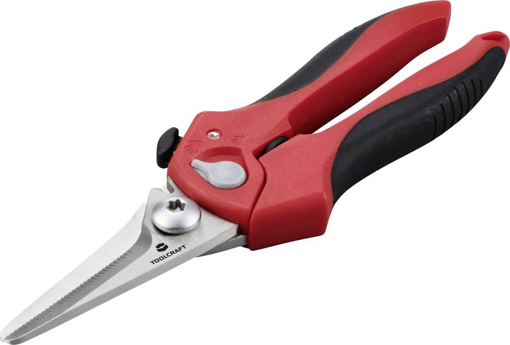 TOOLCRAFT TO-9625917 Universalschere 205mm Rot, black