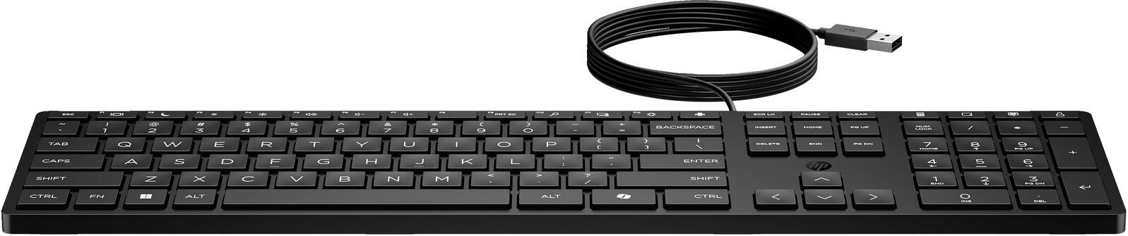 HP Wired Desktop 320K Keyboard - HP Wired Desktop 320K Keyboard, Full-