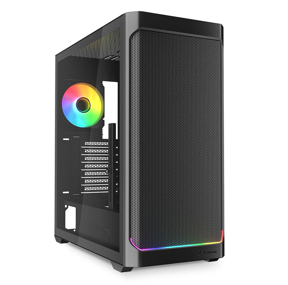 Sharkoon AK4W RGB Strip Midi Tower Black - Sharkoon AK4W RGB Strip,