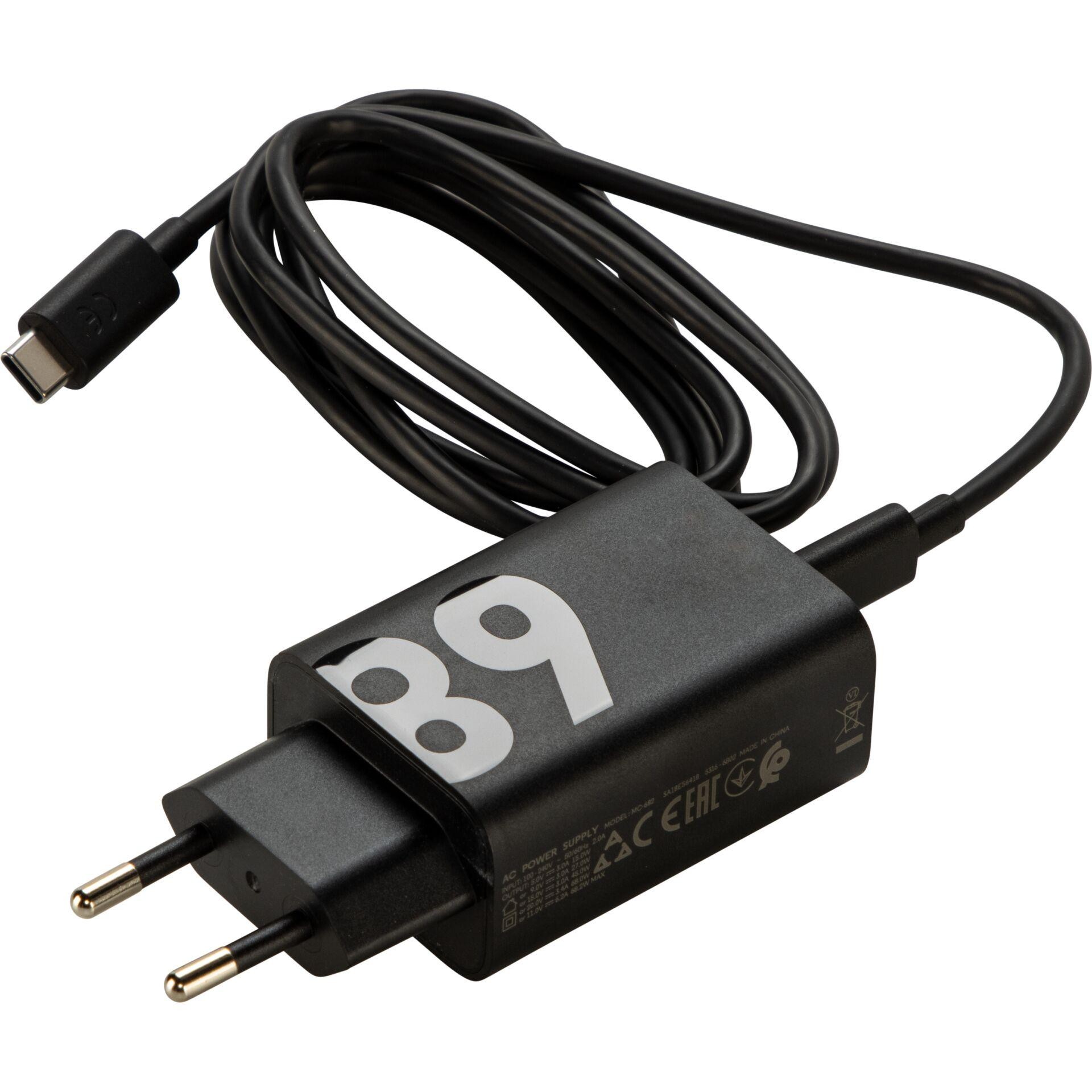 Lenovo 68W USB-C Wall Charger Tablet, Universal Black AC Indoor -
