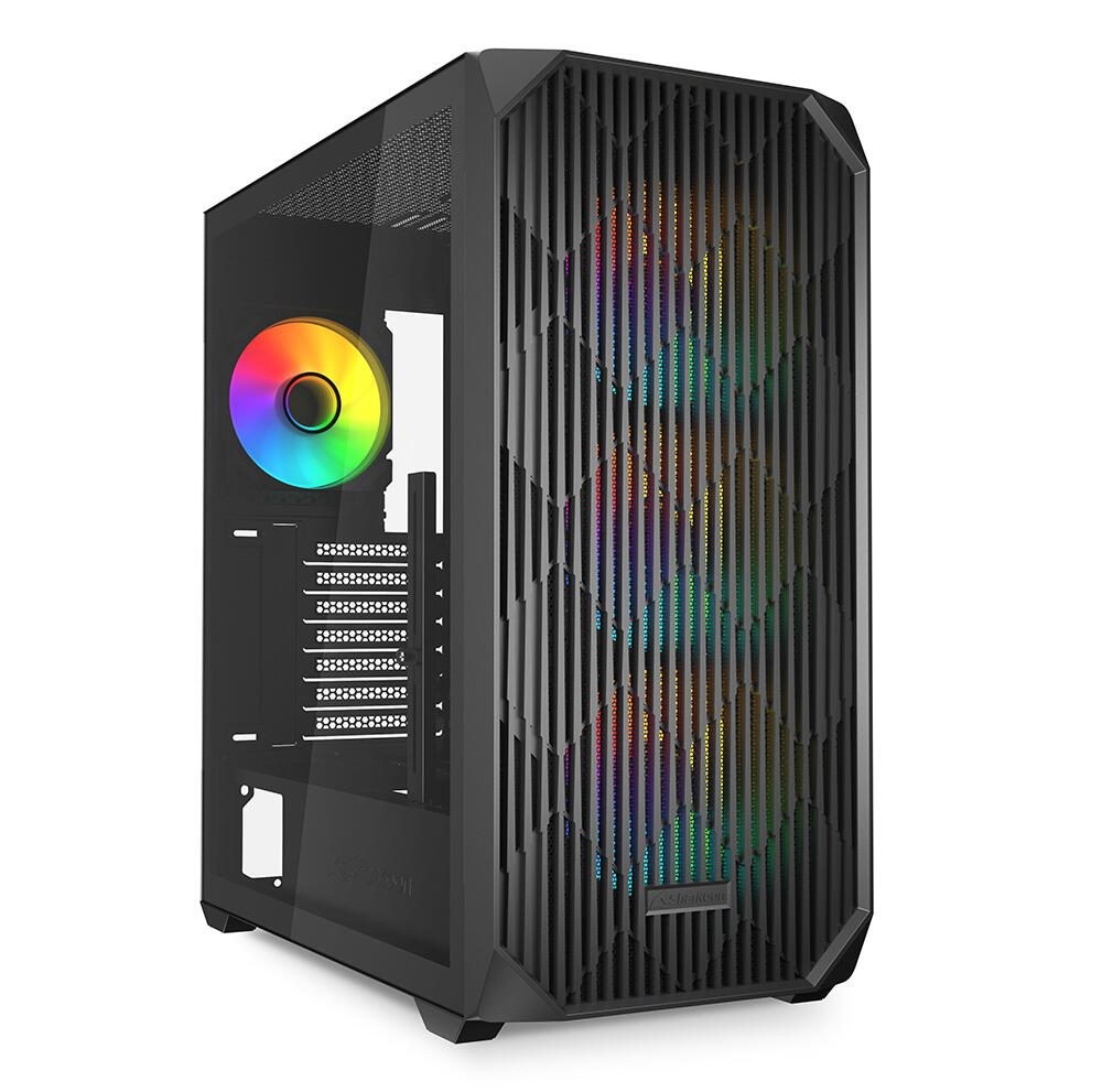 Sharkoon AK3 RGB Midi Tower Black - Sharkoon AK3 RGB, Midi Tower, PC,