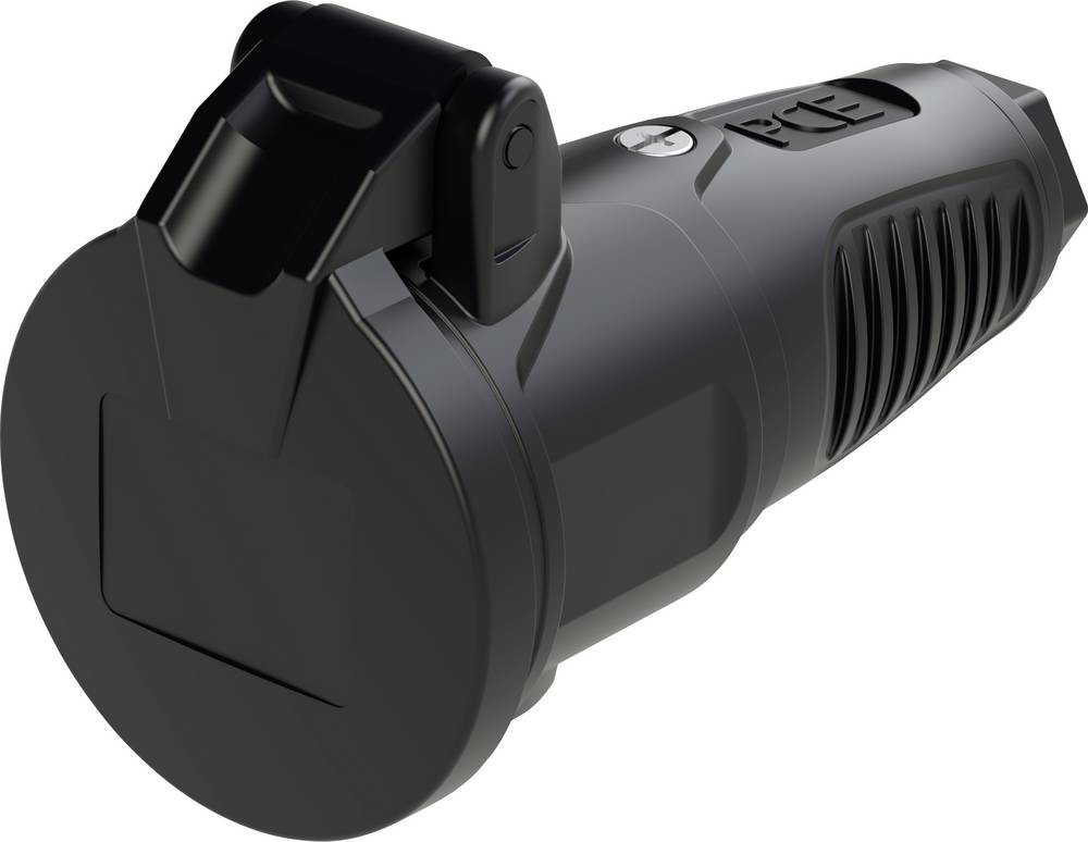 PC Electric 2412-sscw Schutzkontaktkupplung Gummi 250V black IP54