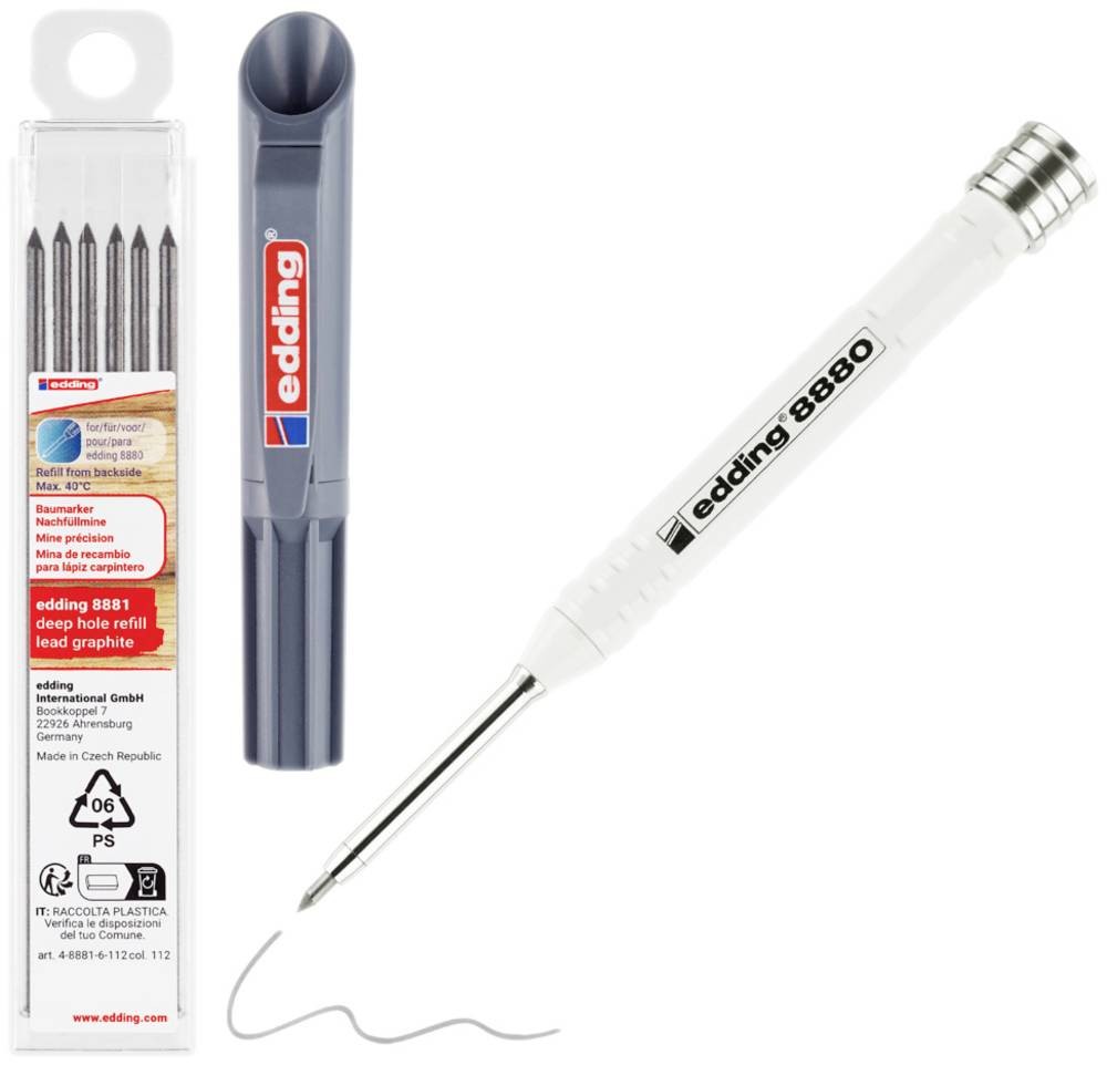 Edding DIY Baumarker Graphit 4-8880-8881 Tieflochmarker gris, blanc 1