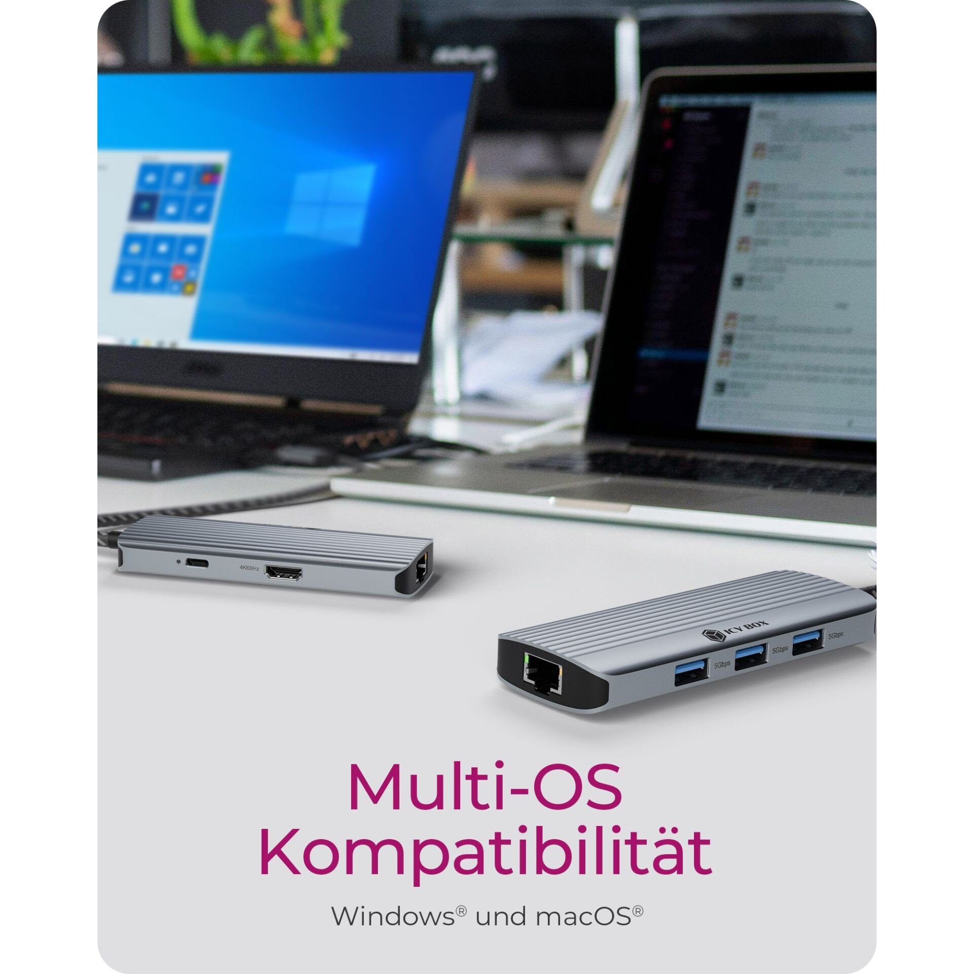 Sotel | ICY BOX IB-DK4034a-CPD Wired USB 3.2 Gen 1 (3.1 Gen 1) Type-C ...