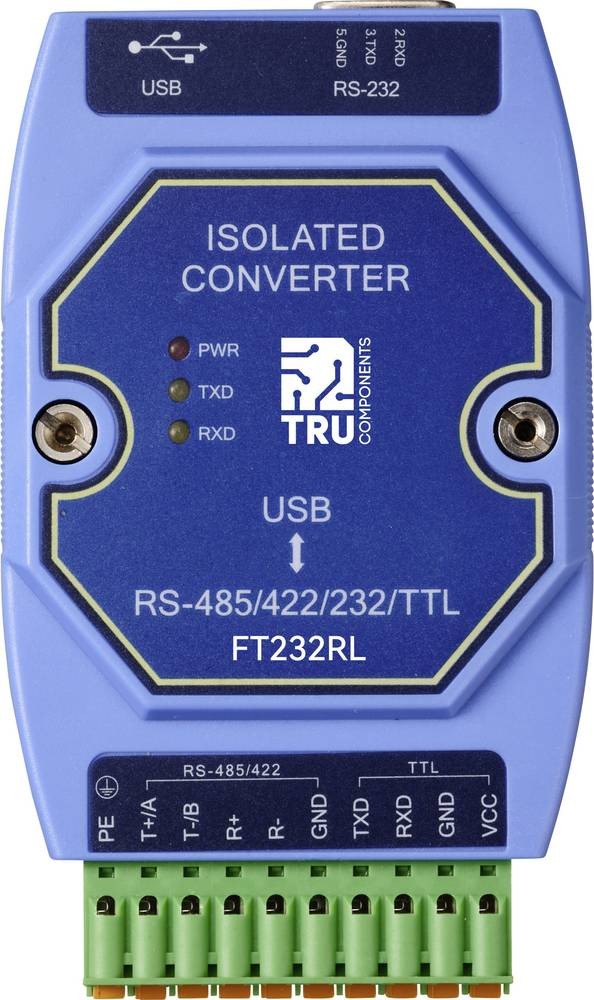TRU COMPONENTS TC-12626056 TC-E810-U15 Seriell Umsetzer USB, RS-422,