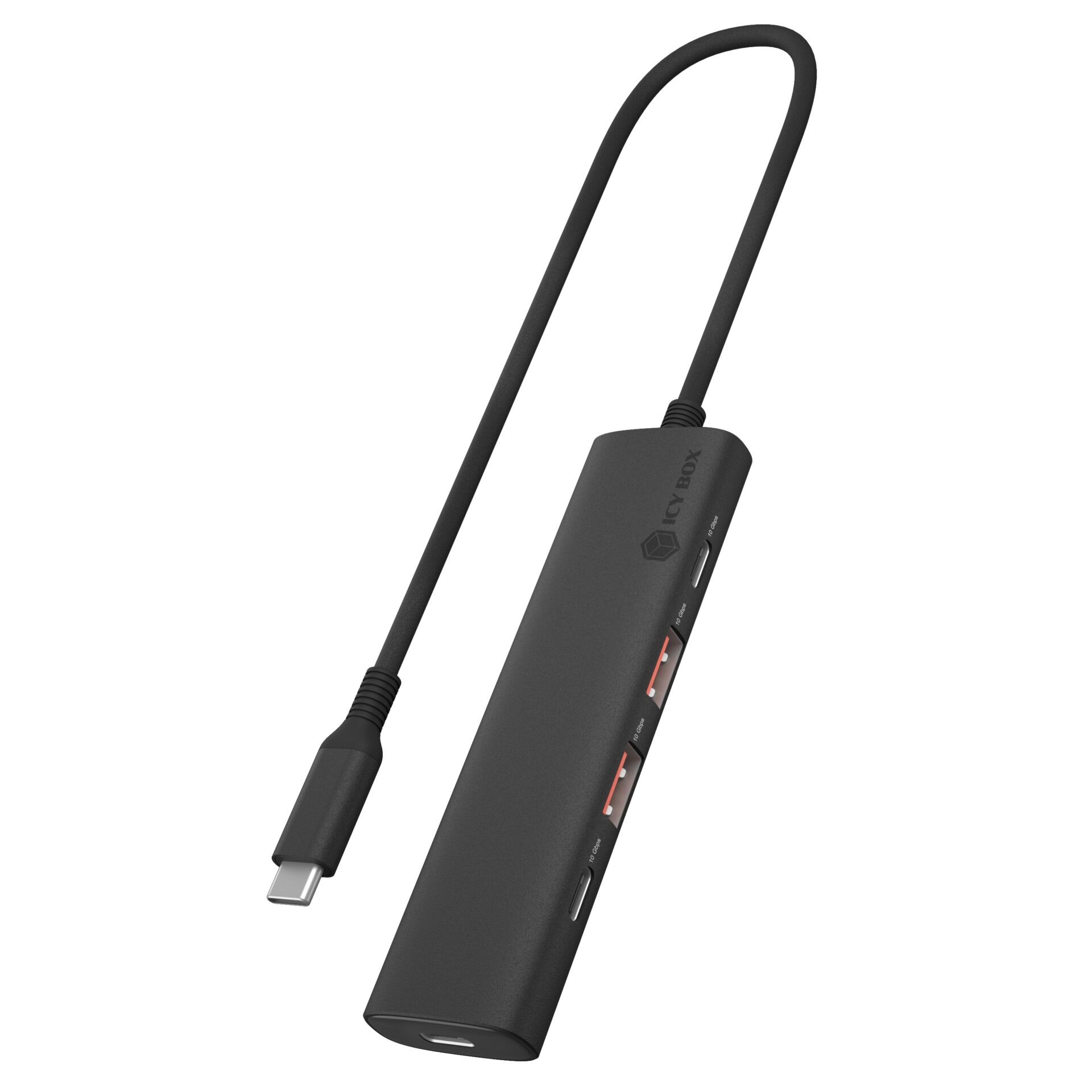 ICY BOX IB-HUB1437-CPD Wired USB 3.2 Gen 2 (3.1 Gen 2) Type-C Black -