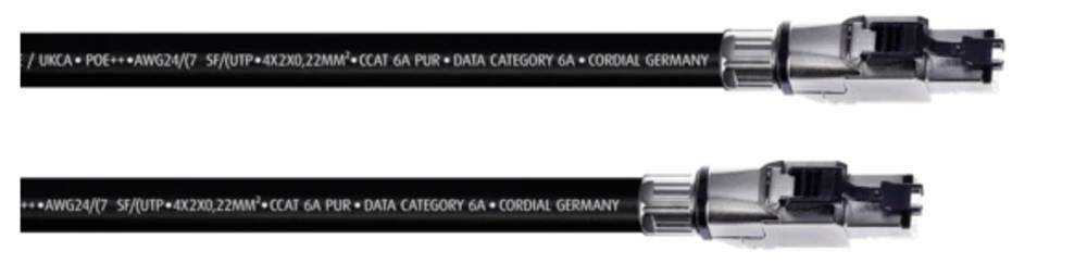 Cordial CSE HH 6A PUR networking cable Black 5 m Cat6a SF/UTP (S-FTP)