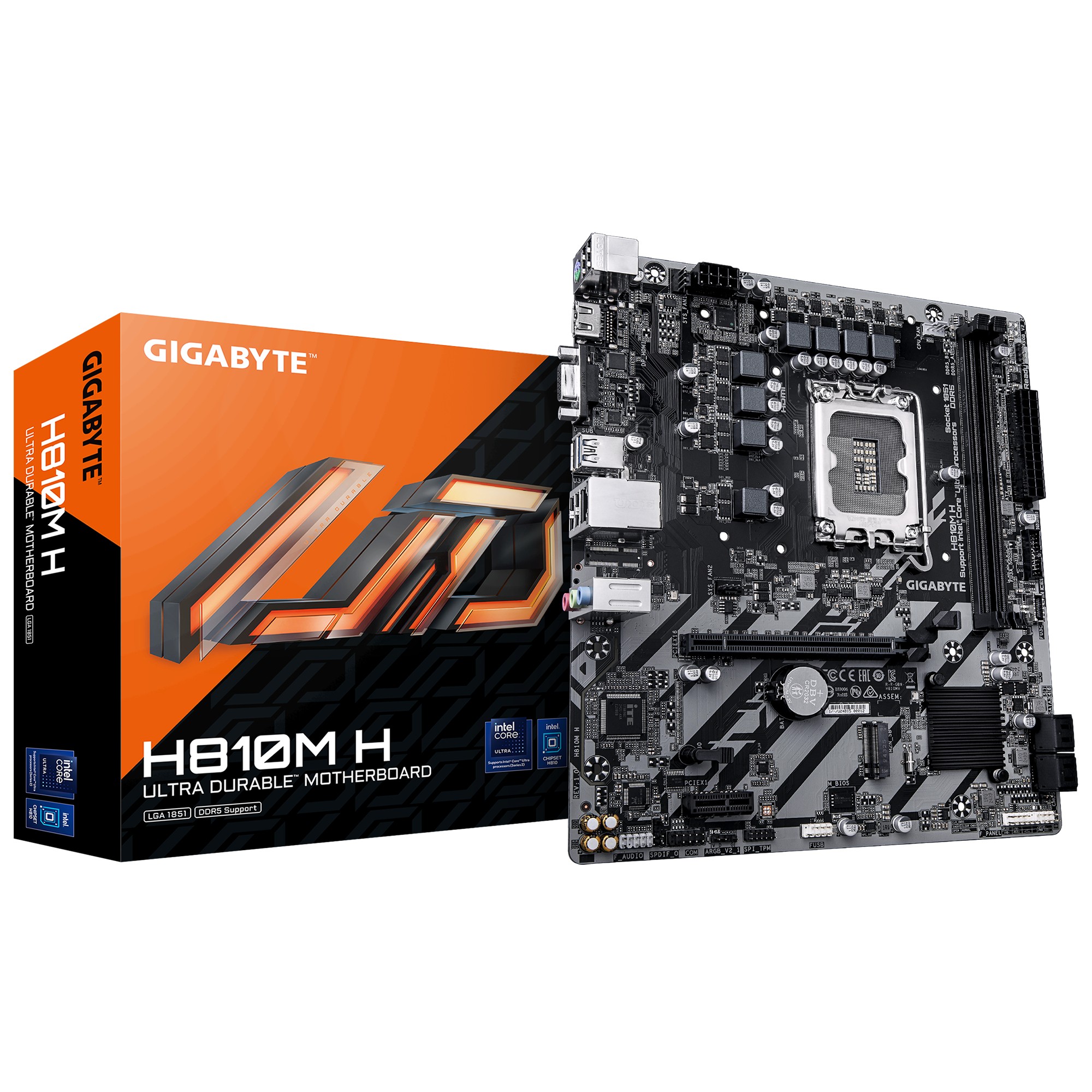 GIGABYTE H810M H Motherboard - Intel Core Ultra (Series 2) CPUs, 4+1+